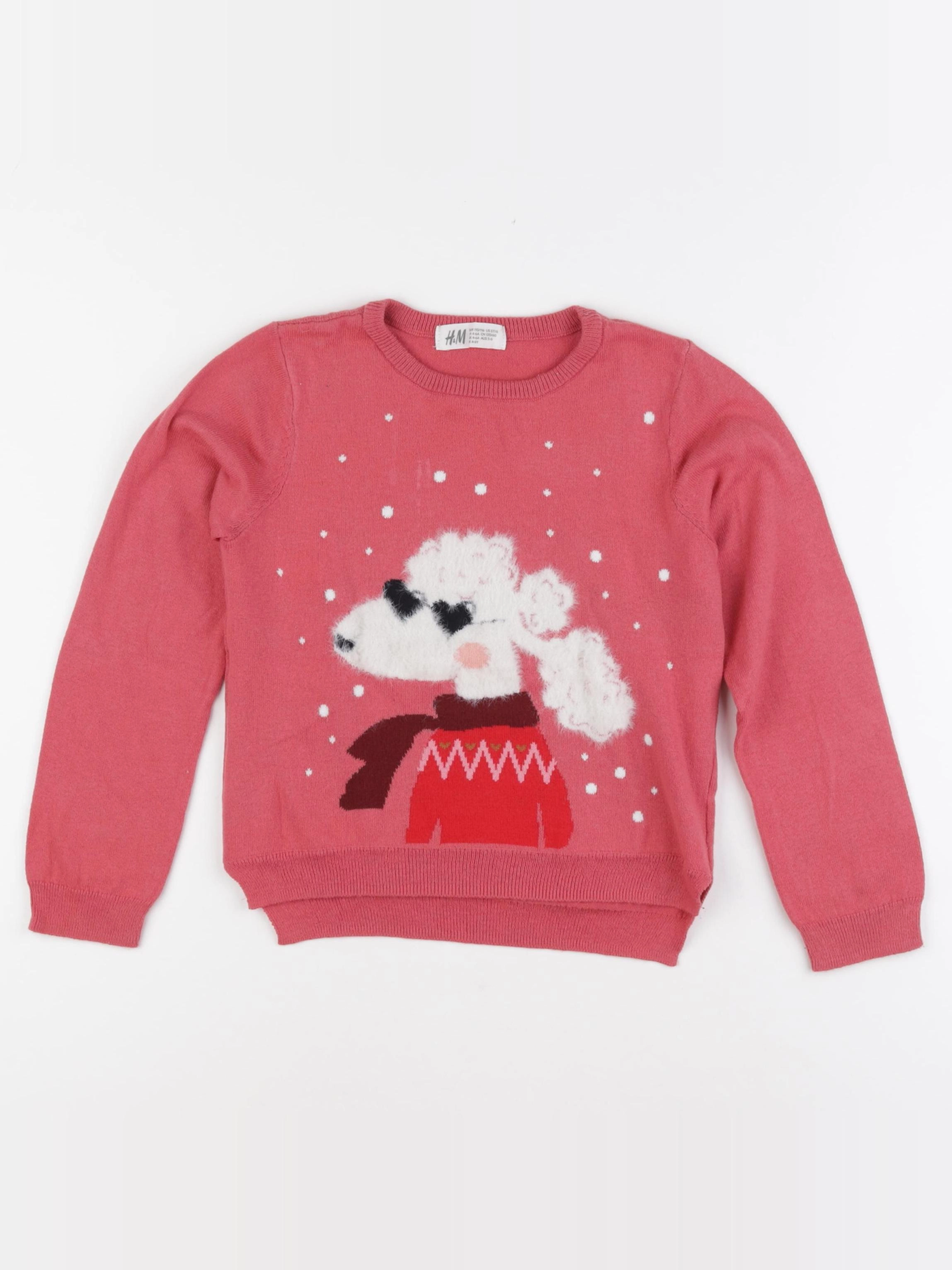 H&M - pull rose - 4/6 ans