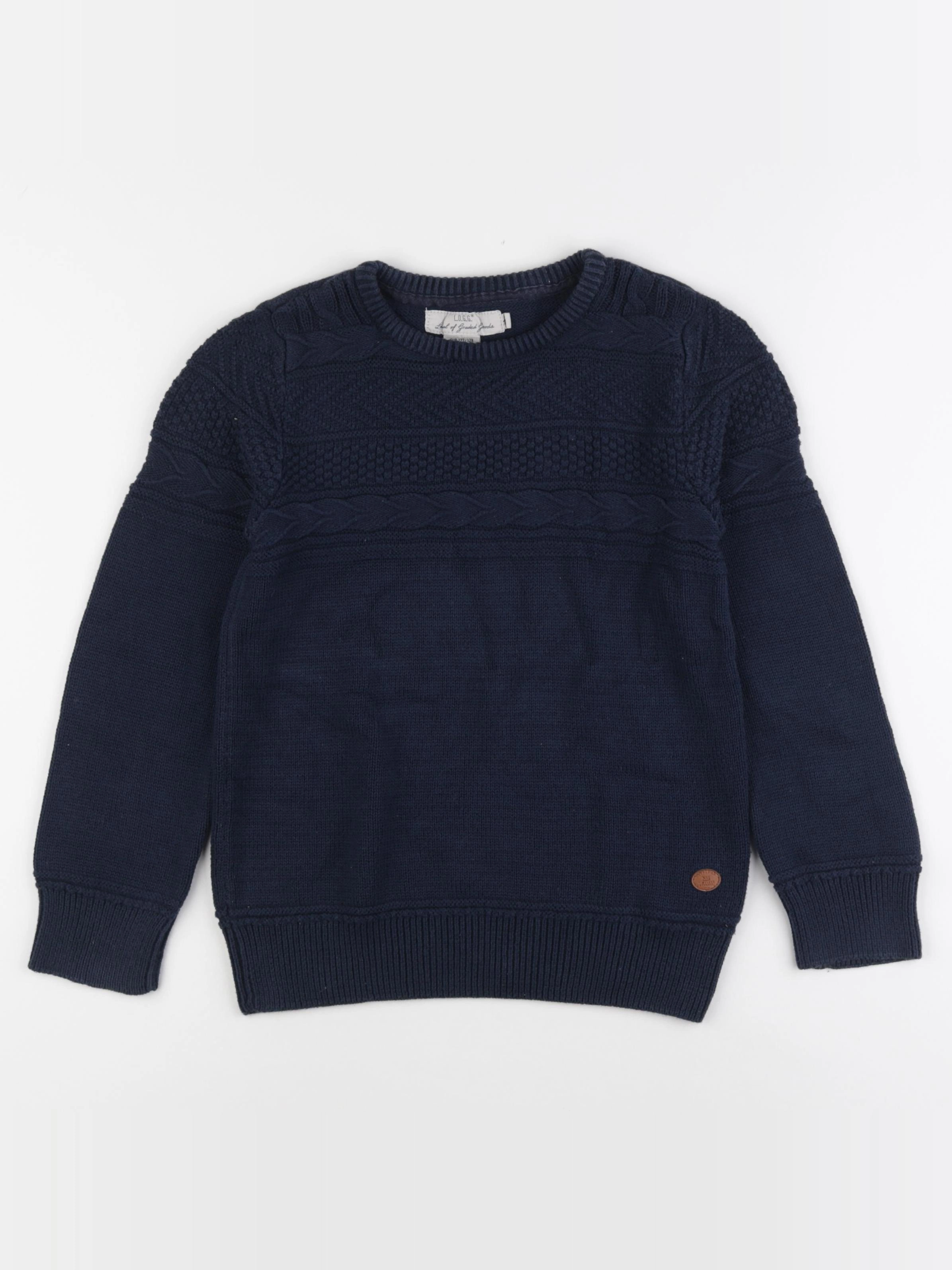 H&M - pull bleu - 6/8 ans