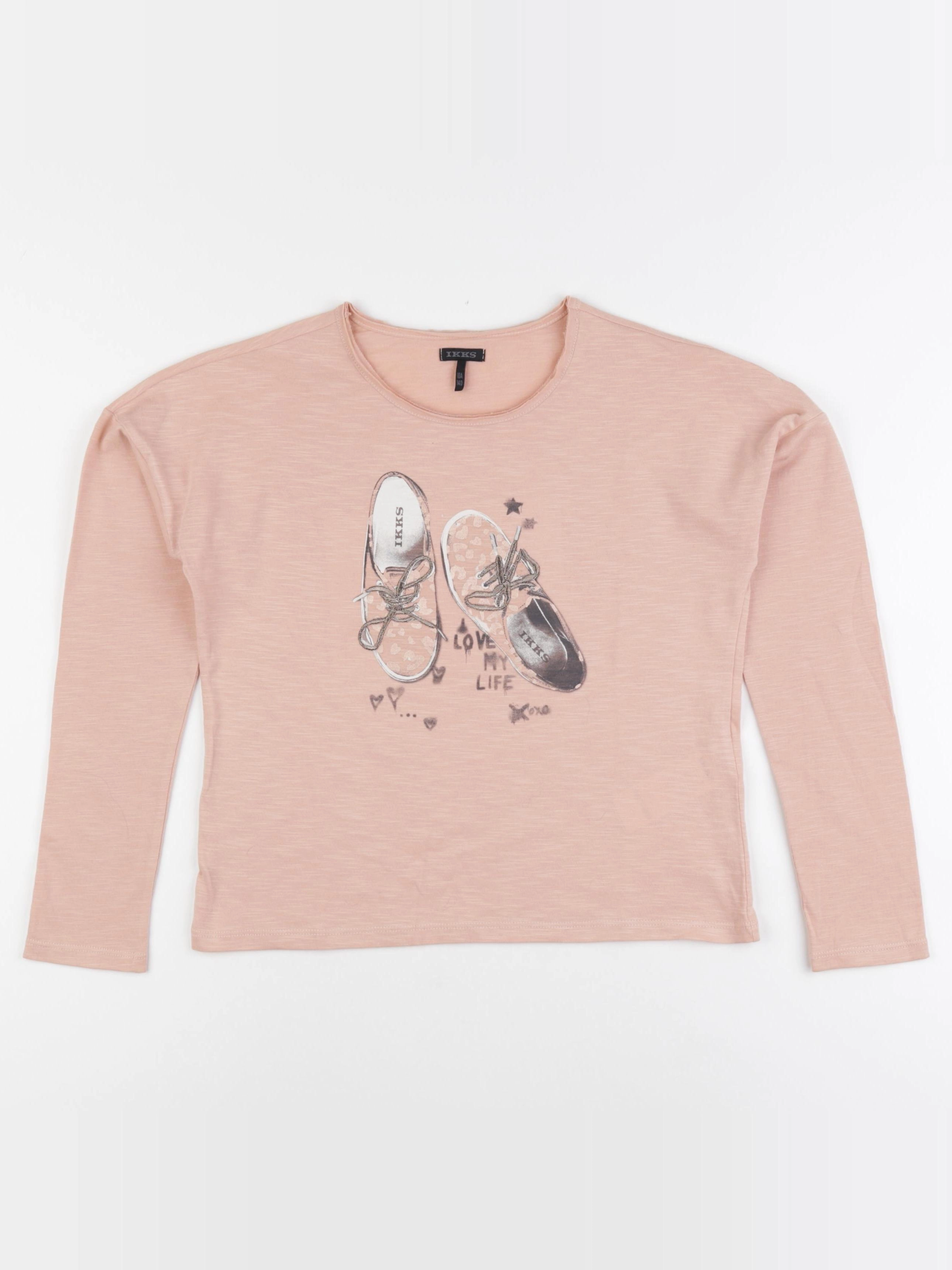 IKKS - tee-shirt rose - 10 ans