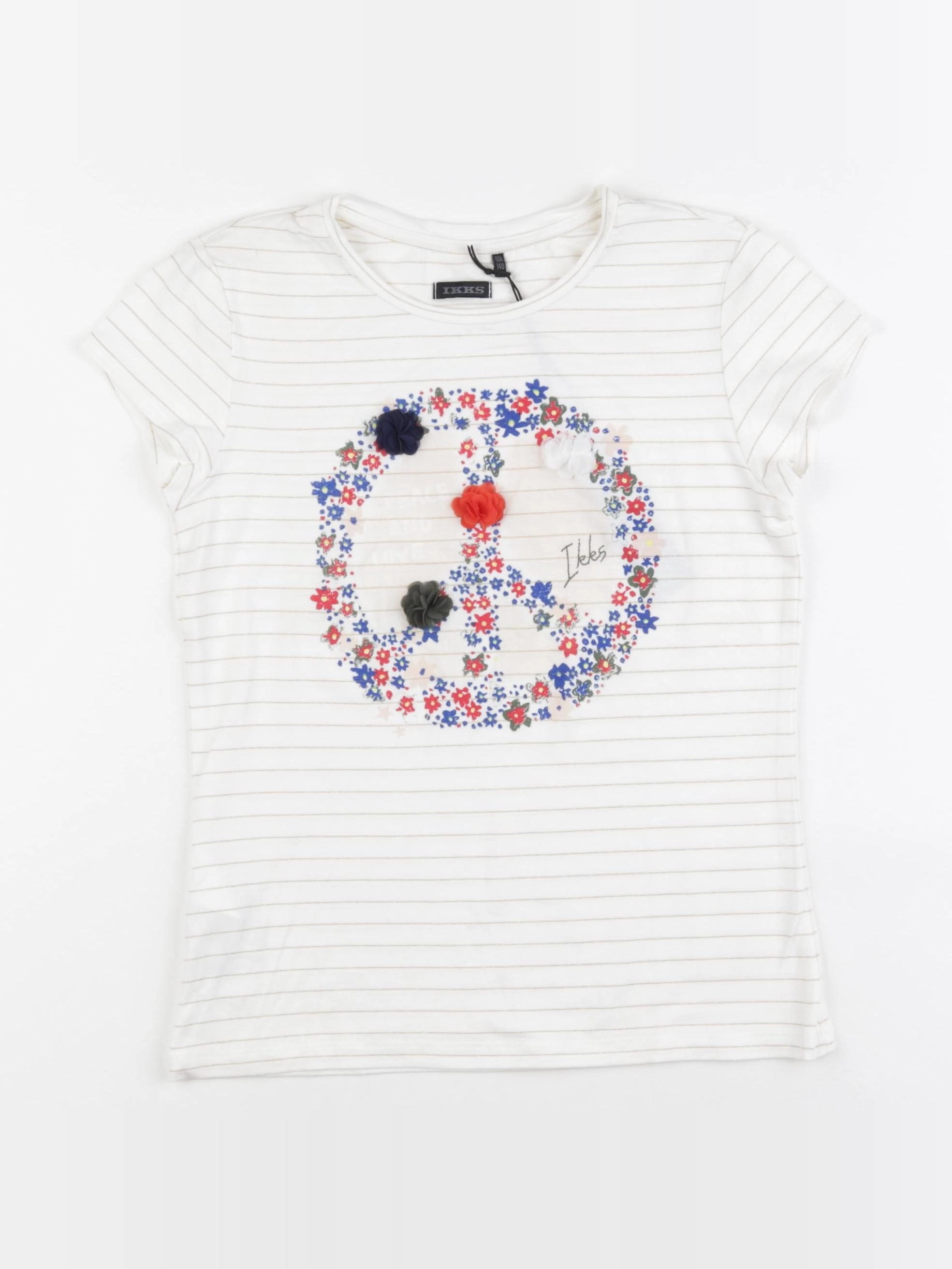 IKKS - tee-shirt beige - 10 ans