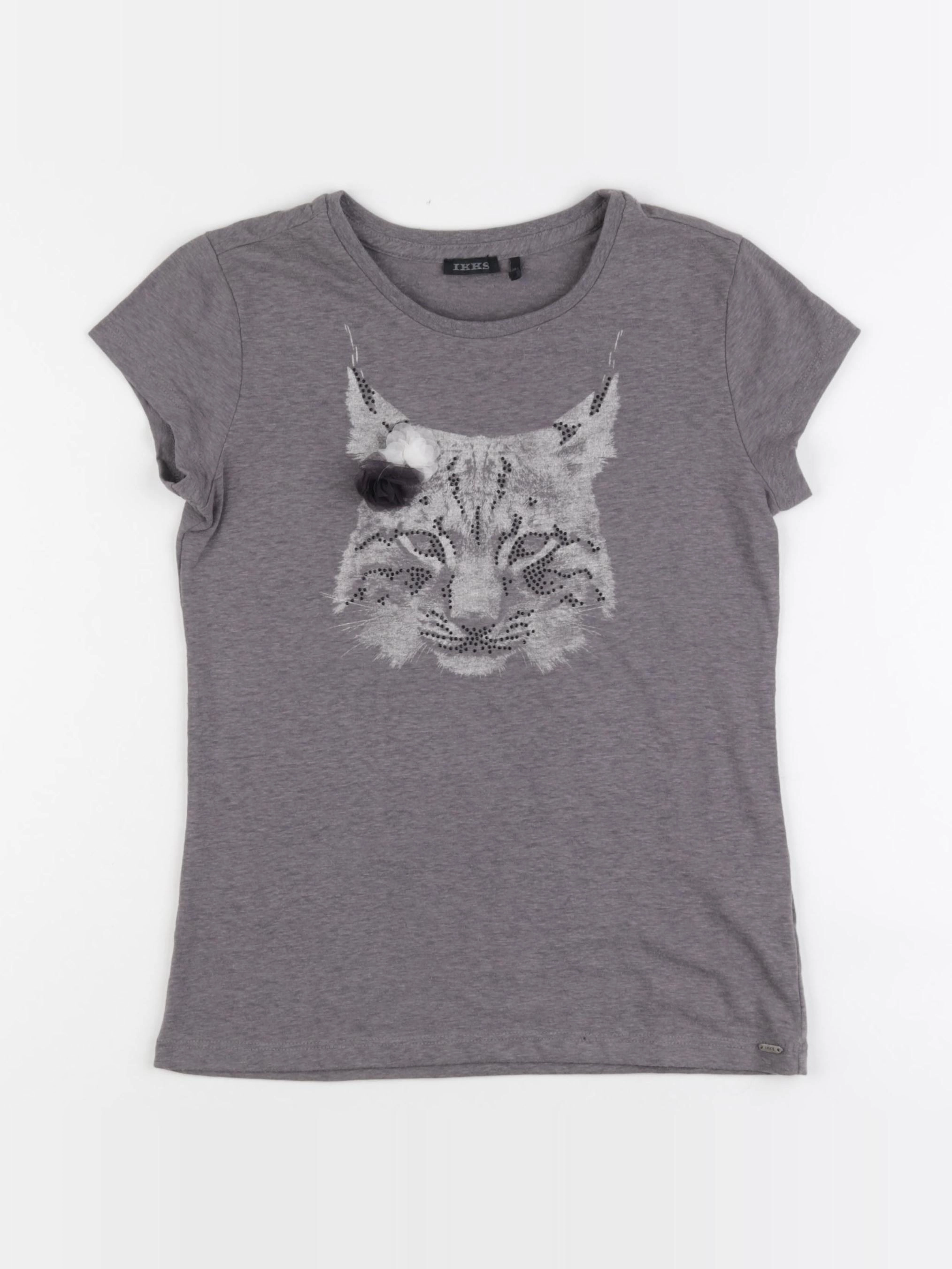 IKKS - tee-shirt gris - 10 ans