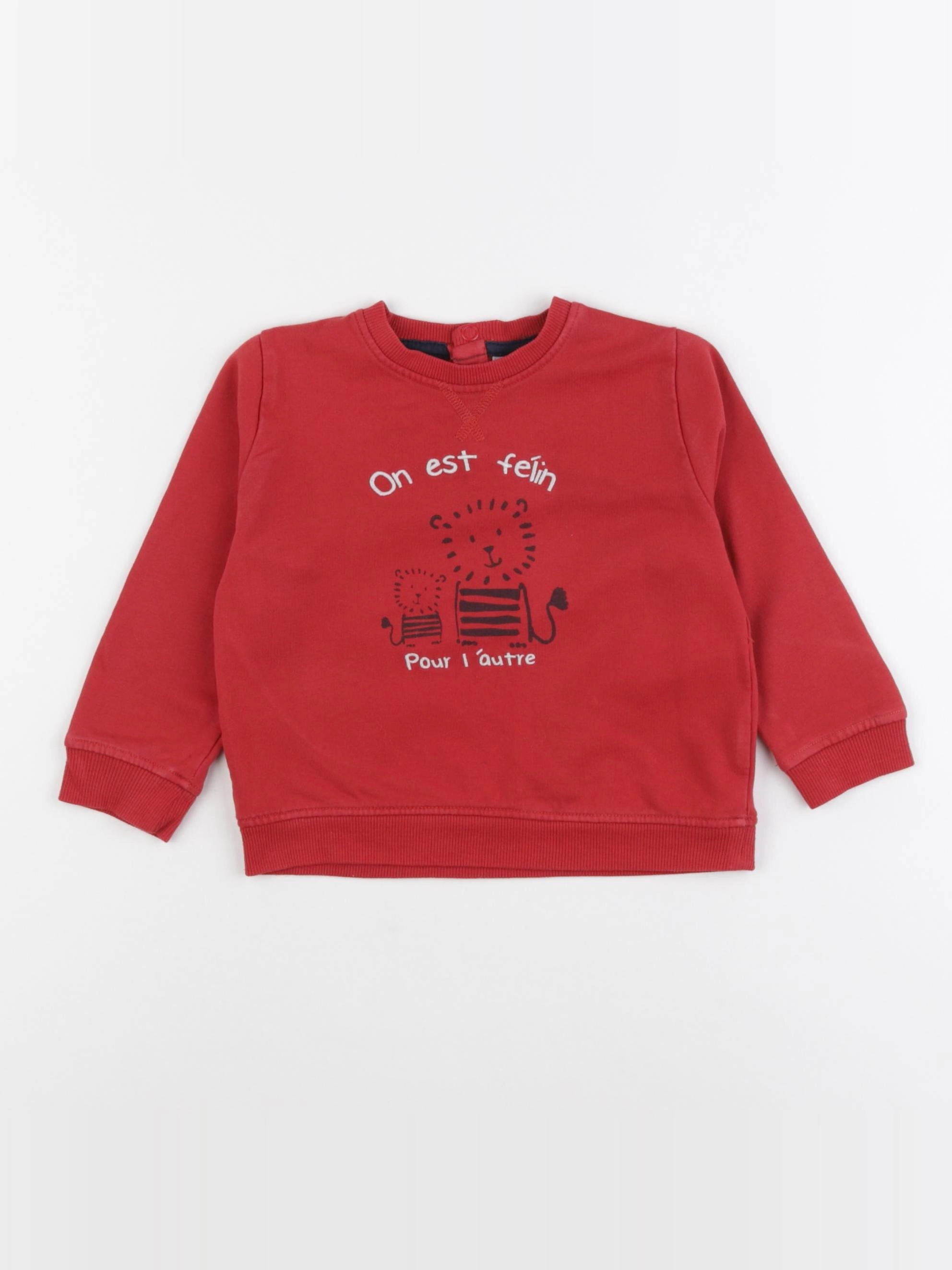 Tape à l'oeil - sweat rouge - 18 mois