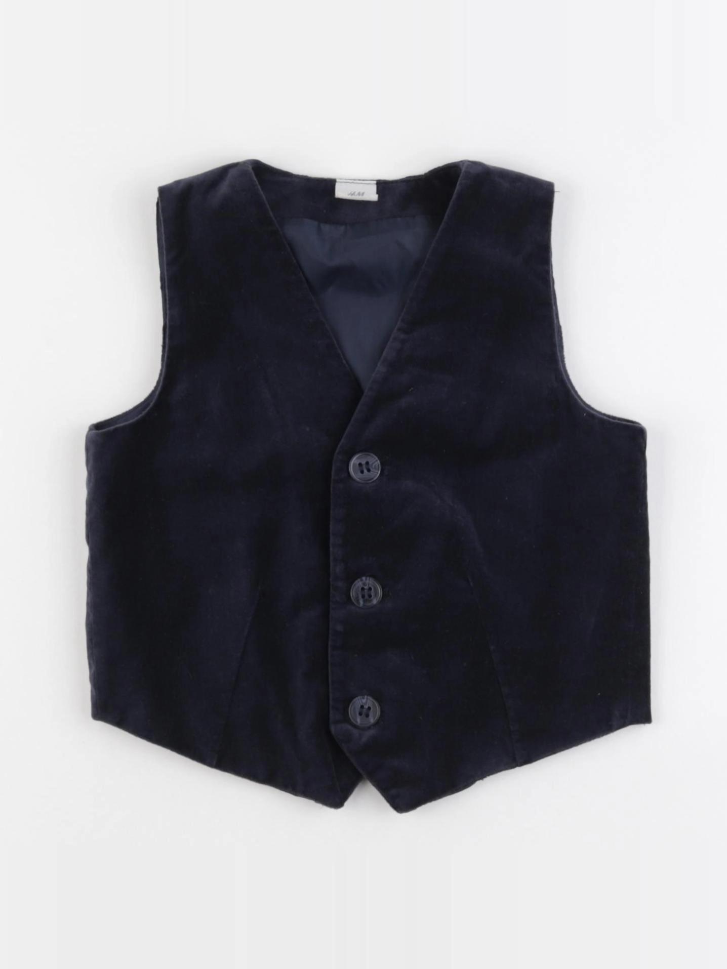 H&M - gilet velours  bleu - 18/24 mois