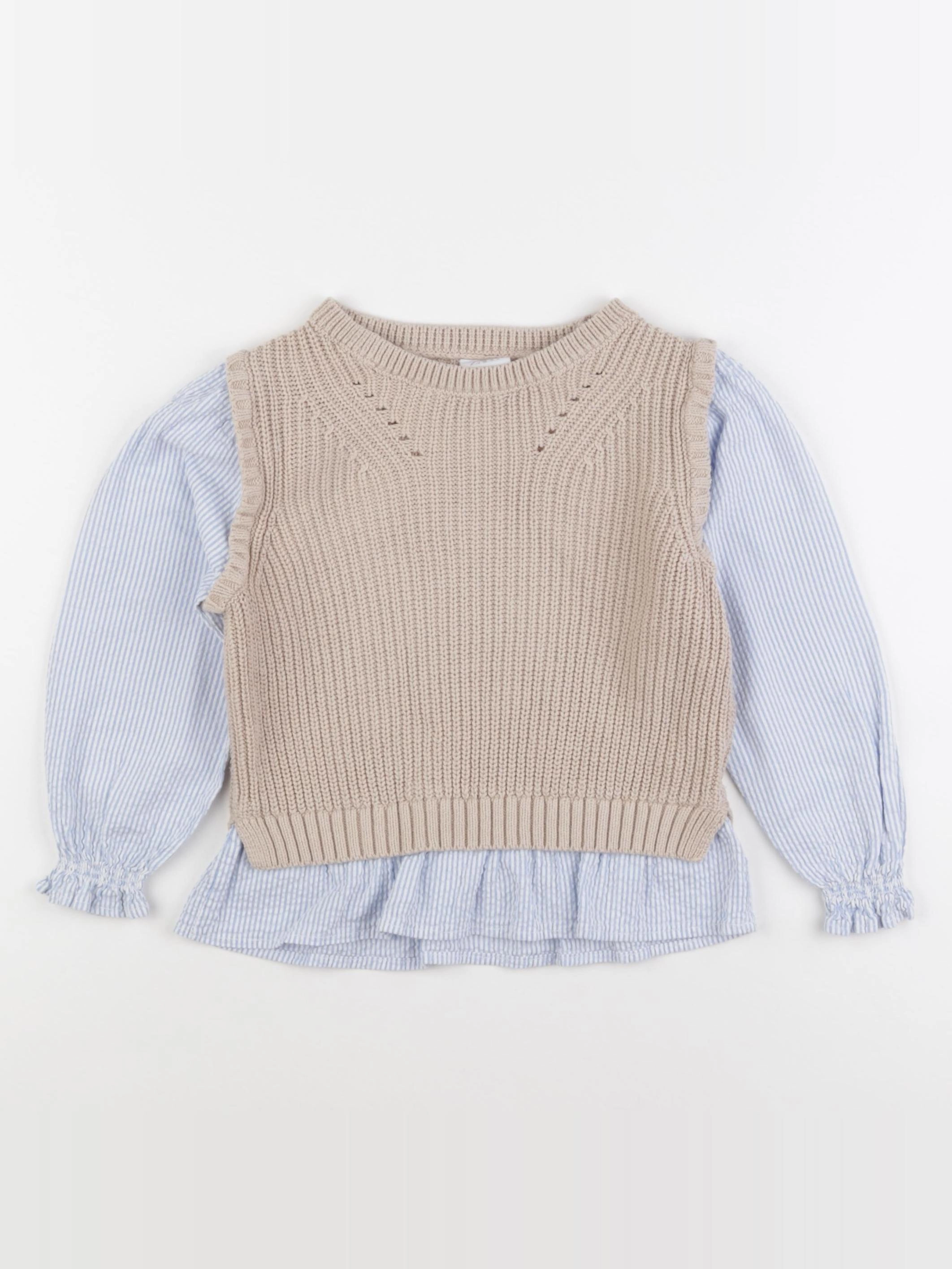 Zara - pull beige - 4/5 ans