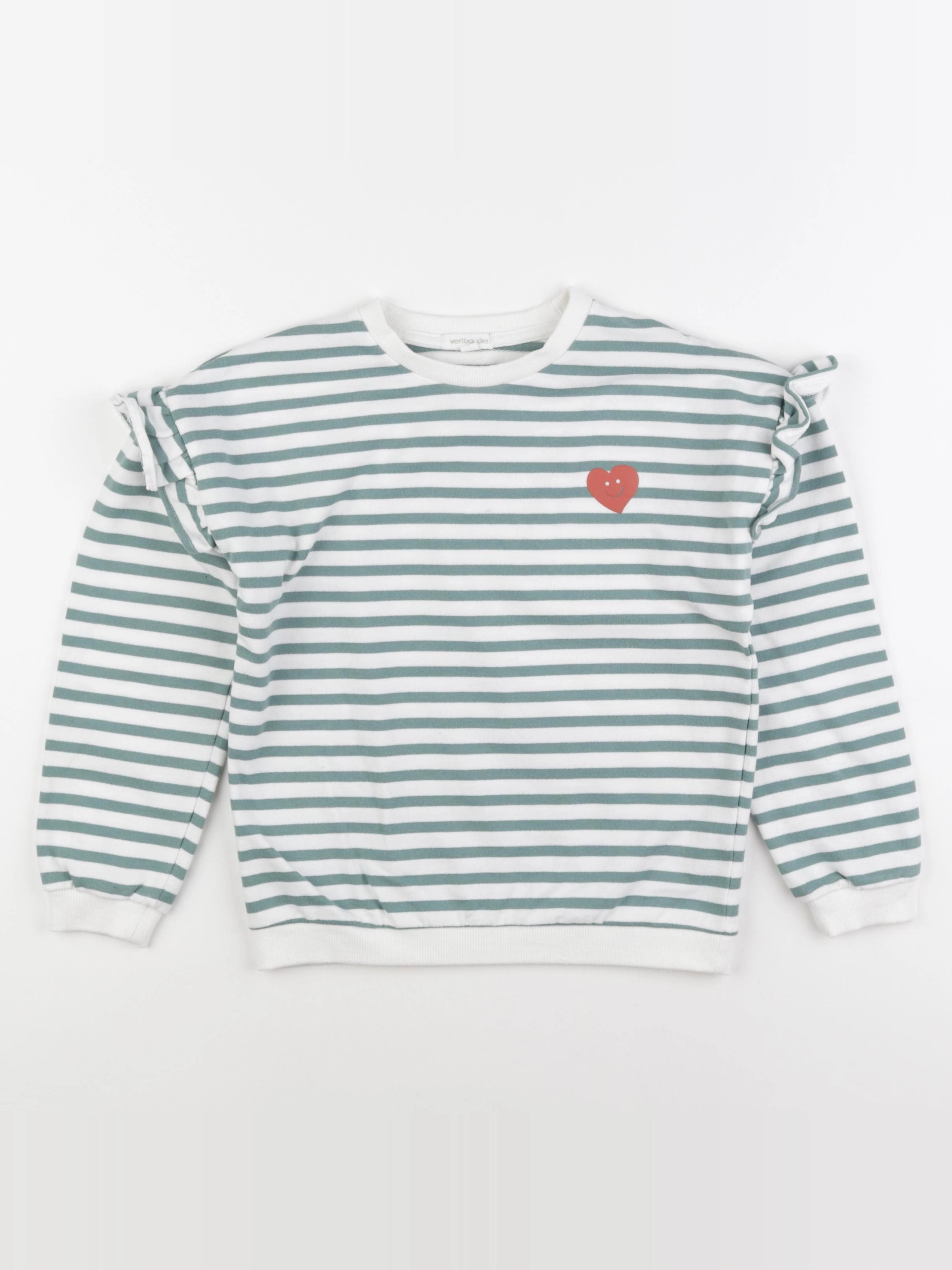 Vertbaudet - sweat vert - 8 ans