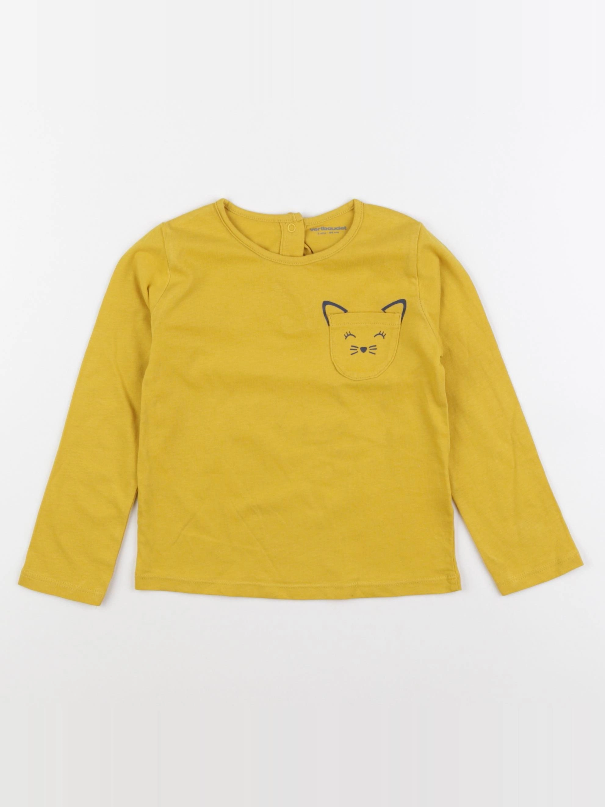 Vertbaudet - tee-shirt jaune - 3 ans