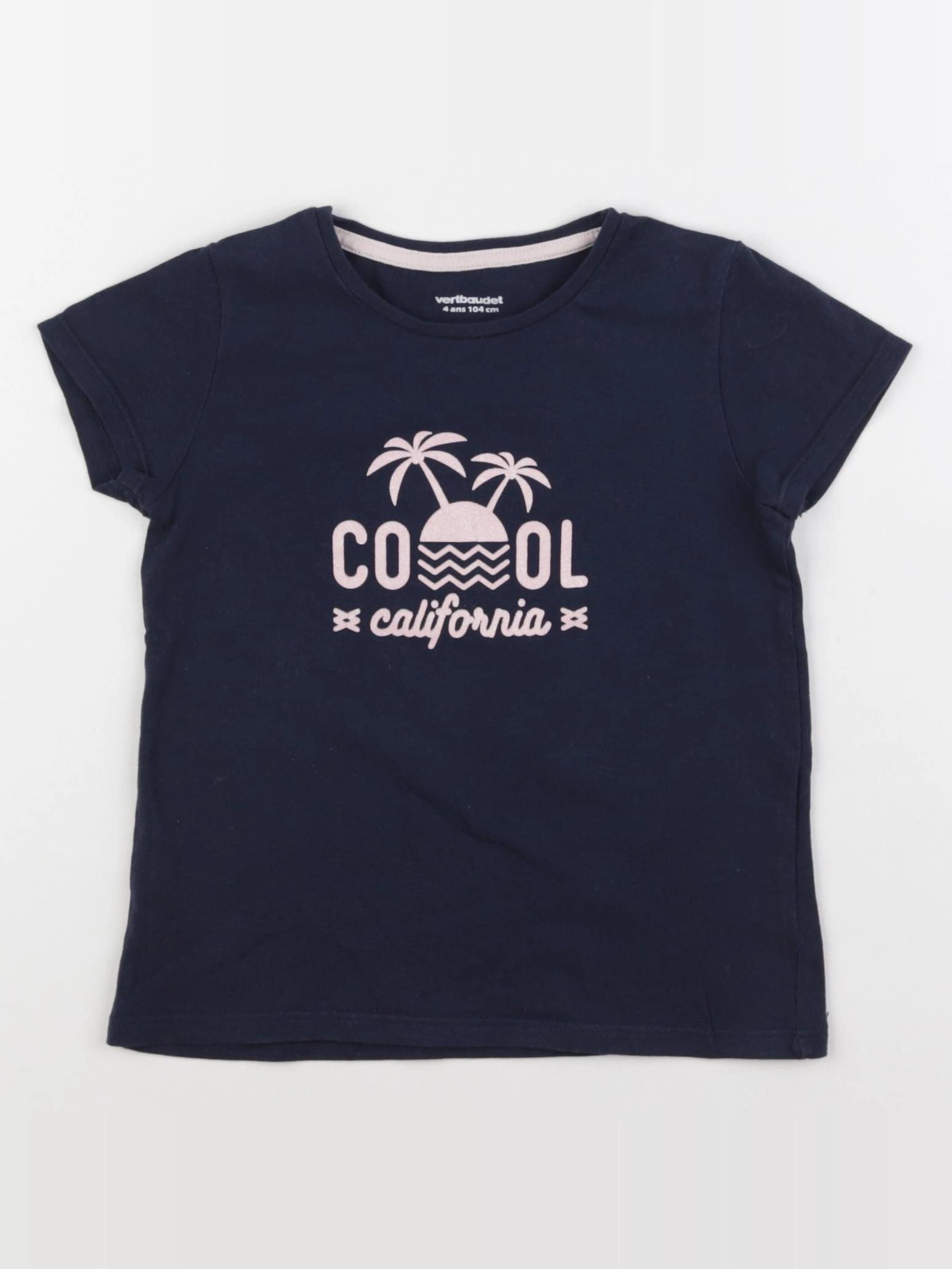 Vertbaudet - tee-shirt bleu - 4 ans