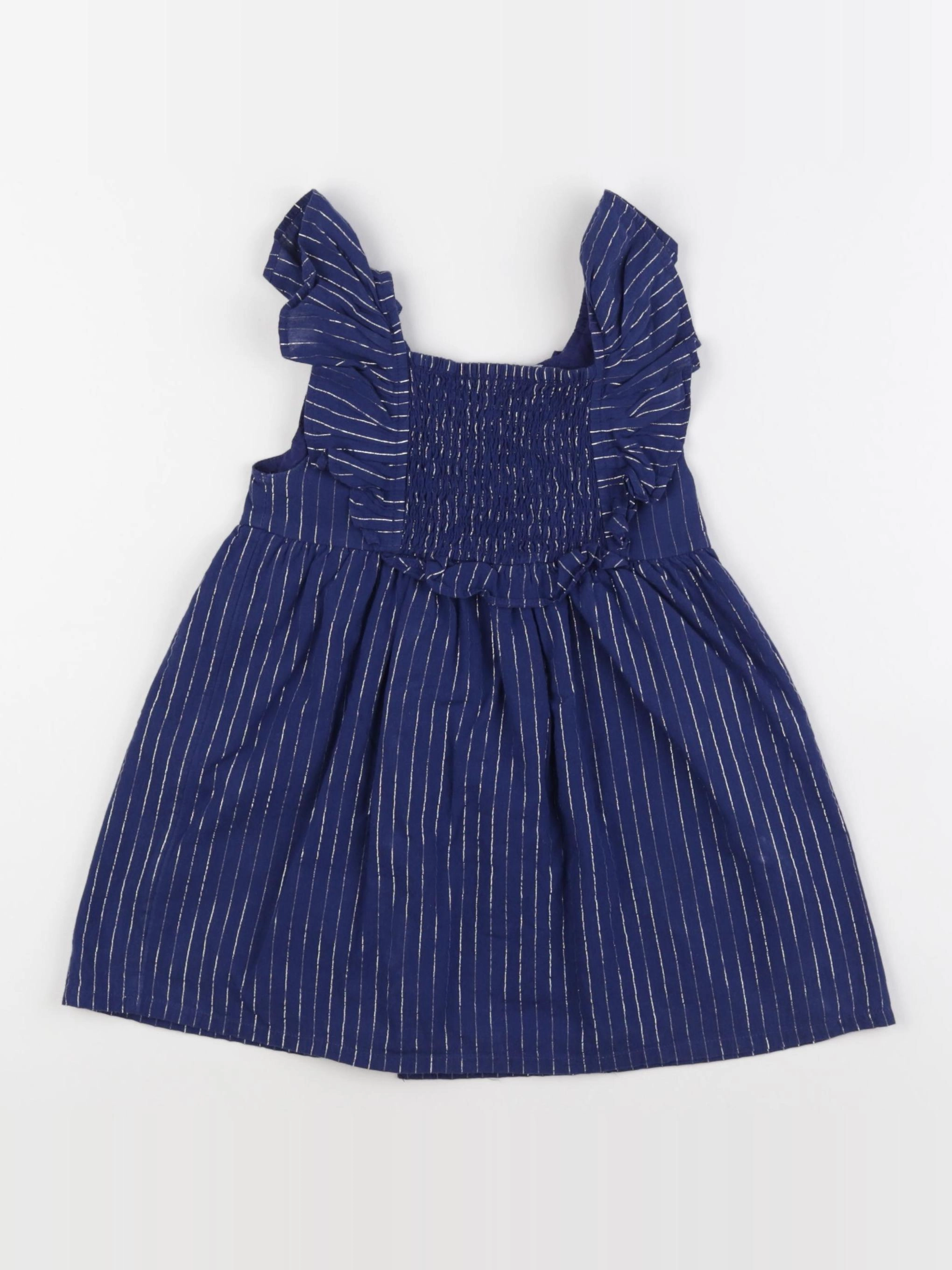 Vertbaudet - robe bleu, argent - 2 ans