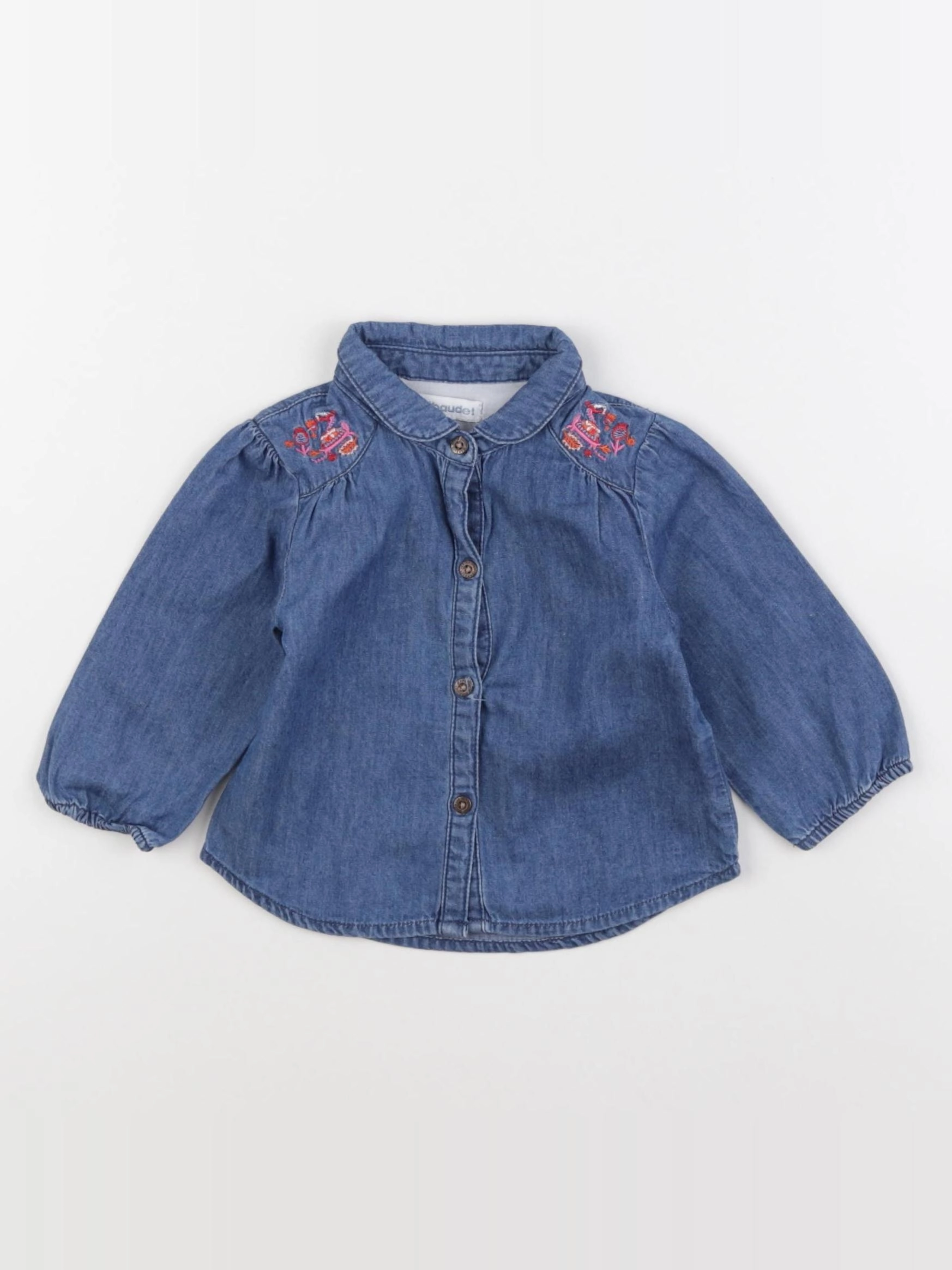 Vertbaudet - blouse imprimé au dos multicolore - 6 mois