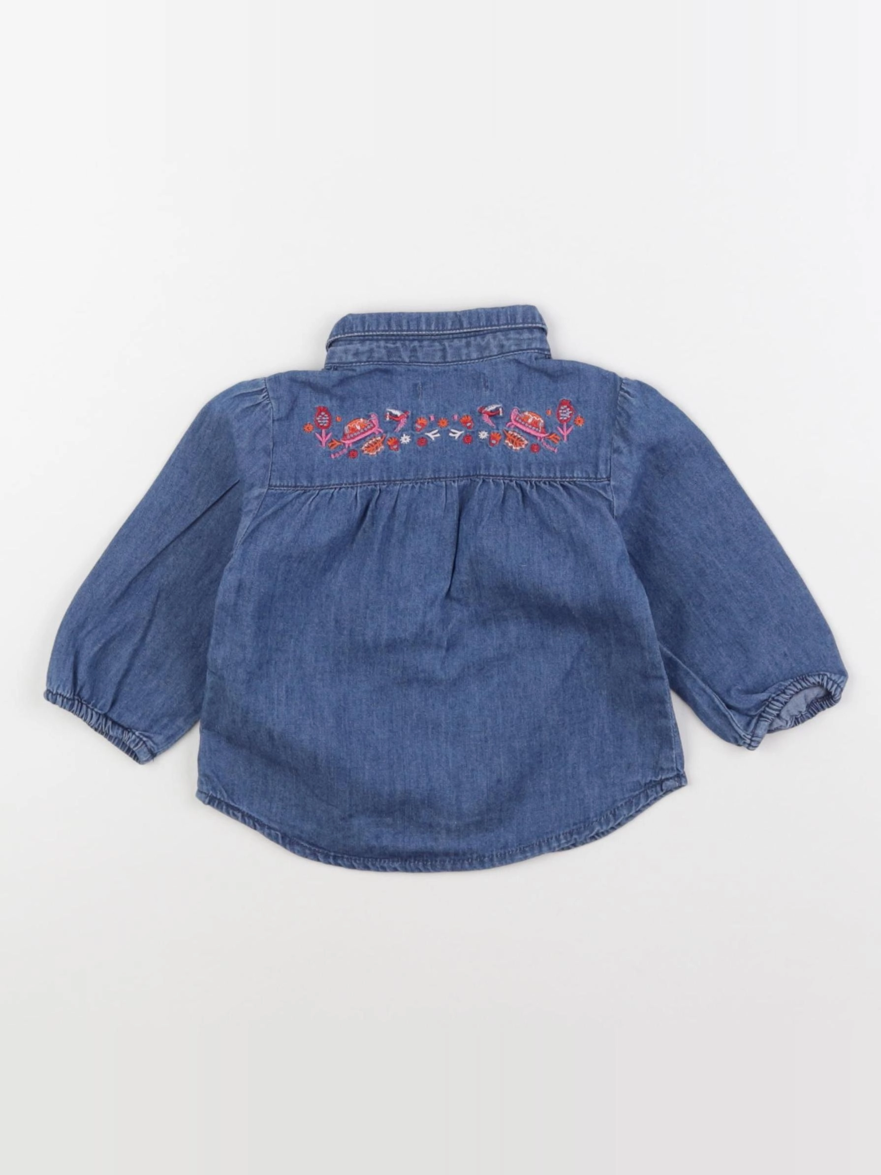 Vertbaudet - blouse imprimé au dos multicolore - 6 mois