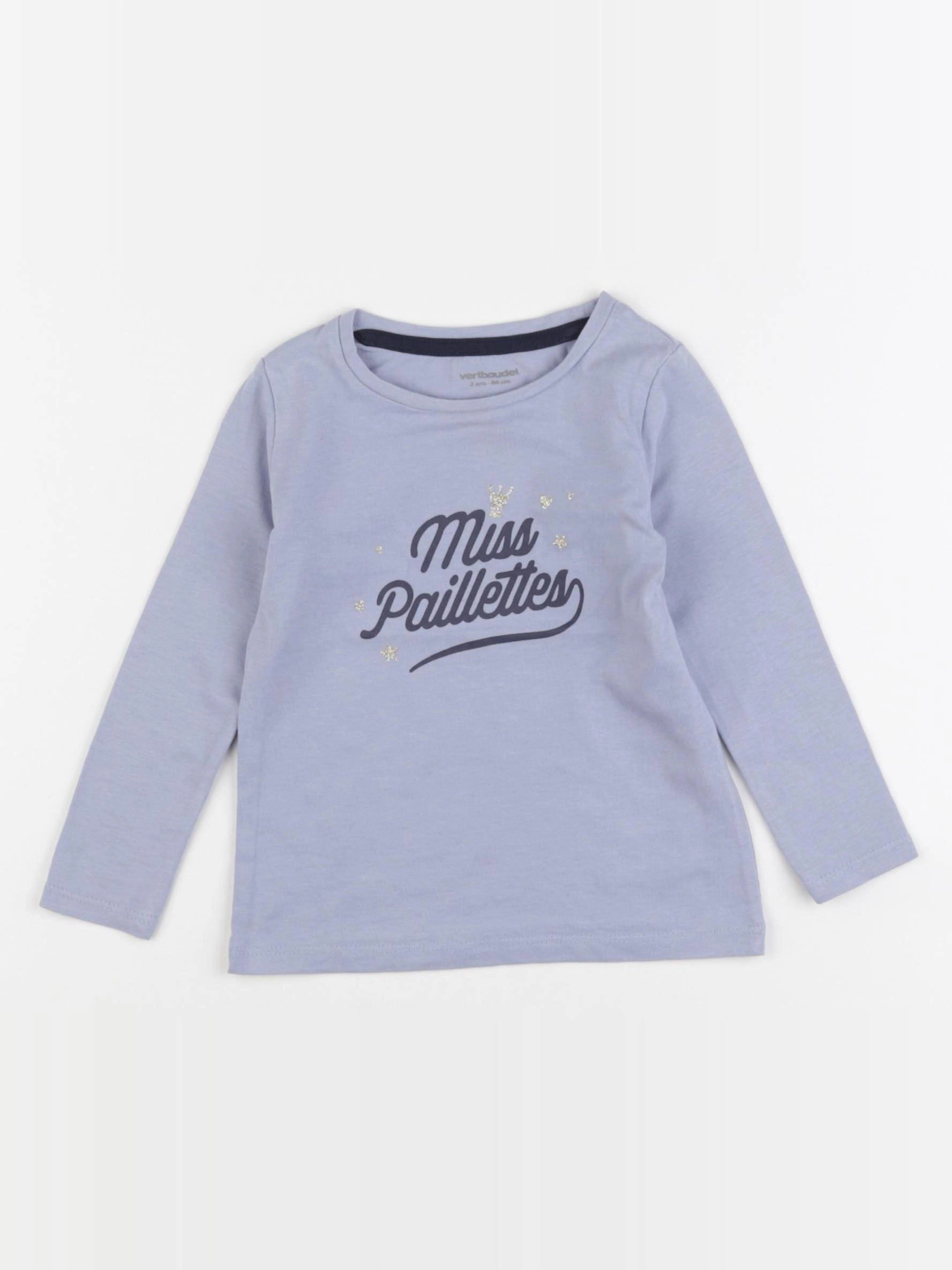 Vertbaudet - tee-shirt bleu - 2 ans