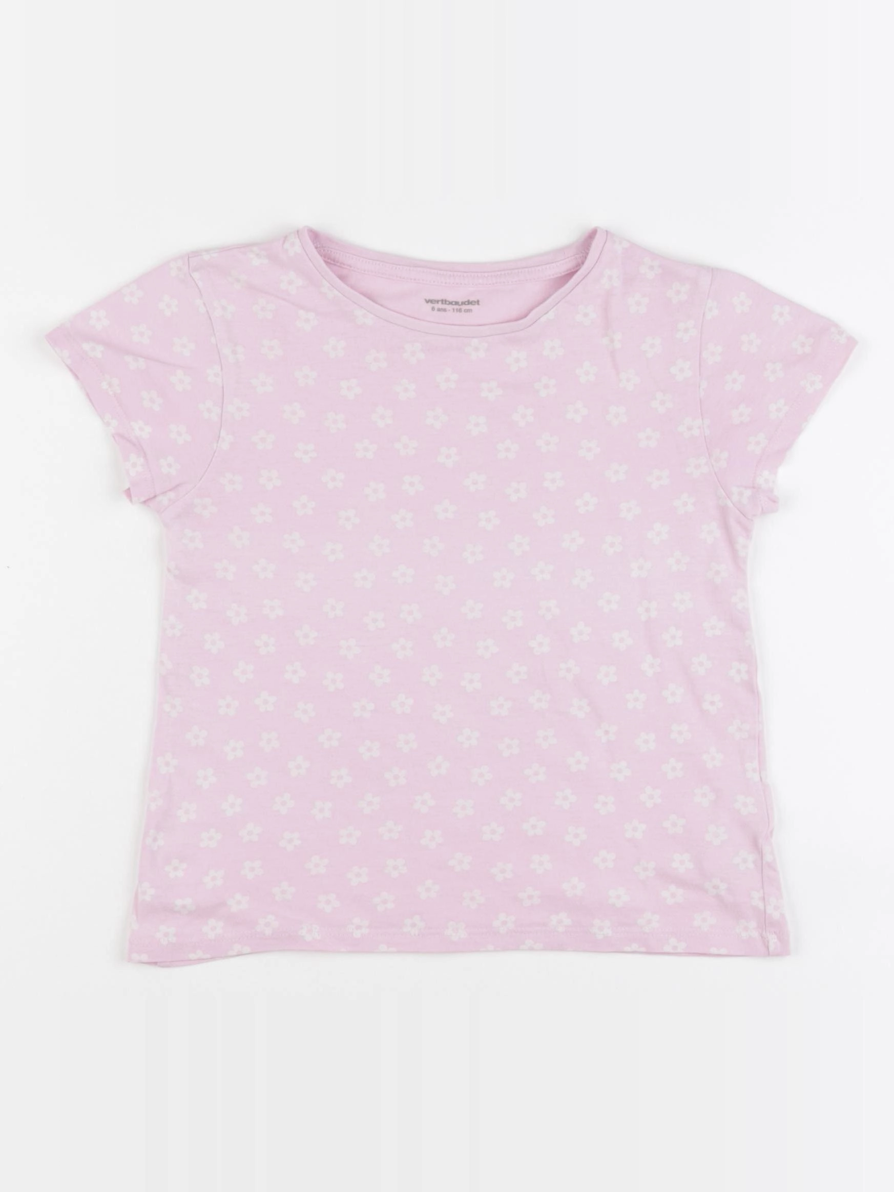 Vertbaudet - tee-shirt violet - 6 ans