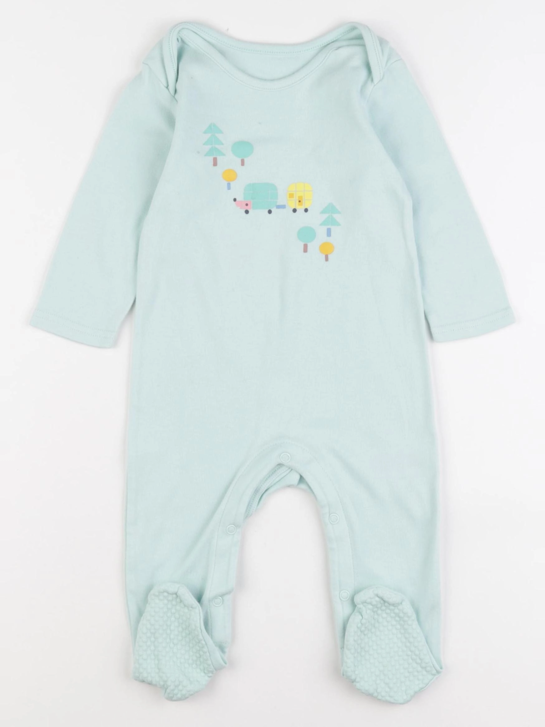 Marks & Spencer  - pyjama coton vert - 9/12 mois
