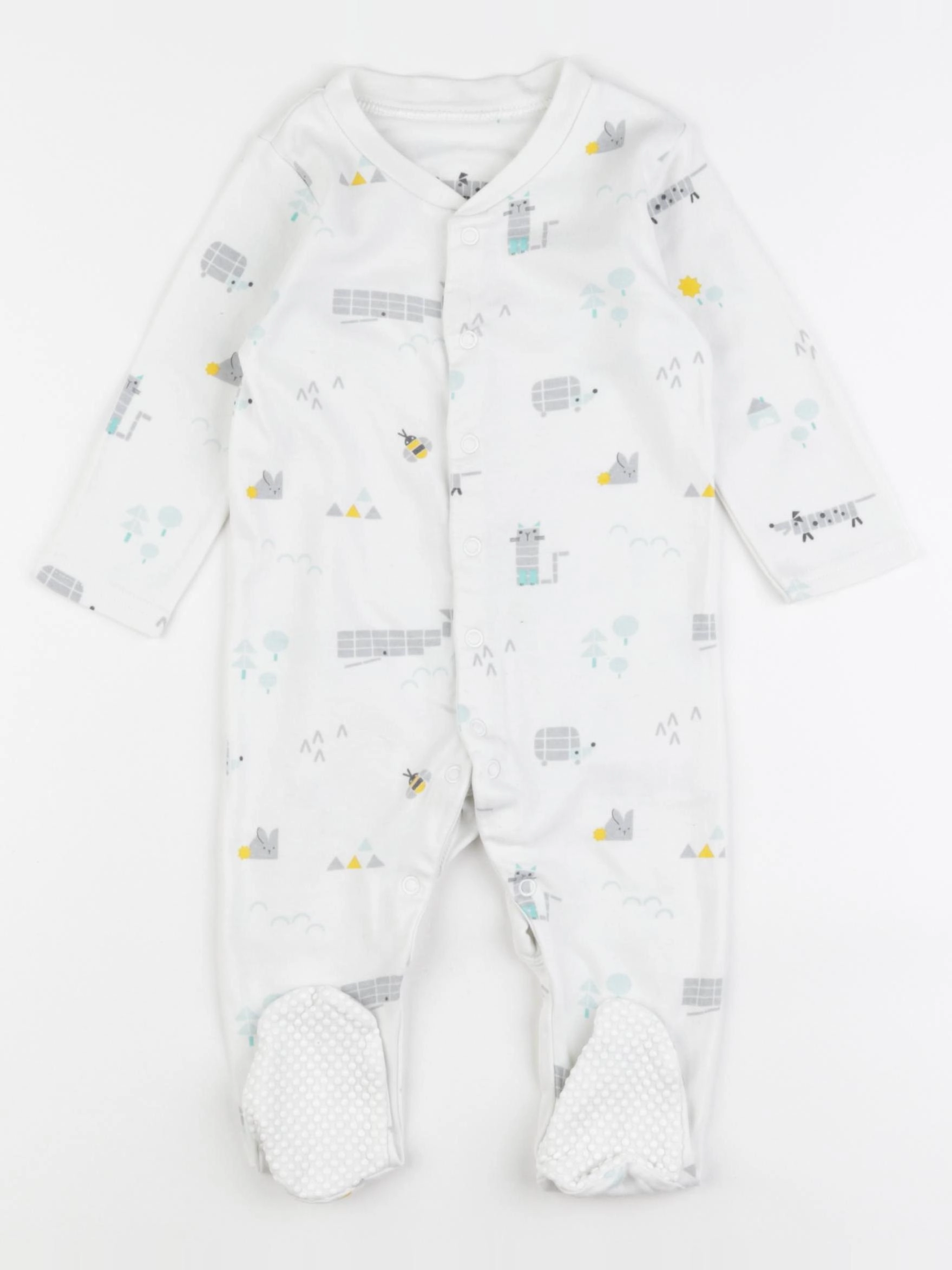 Marks & Spencer  - pyjama coton blanc - 9/12 mois