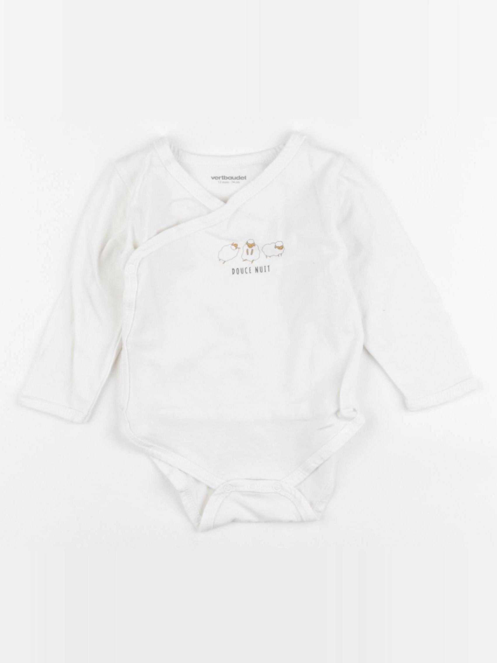 Vertbaudet - body blanc - 12 mois