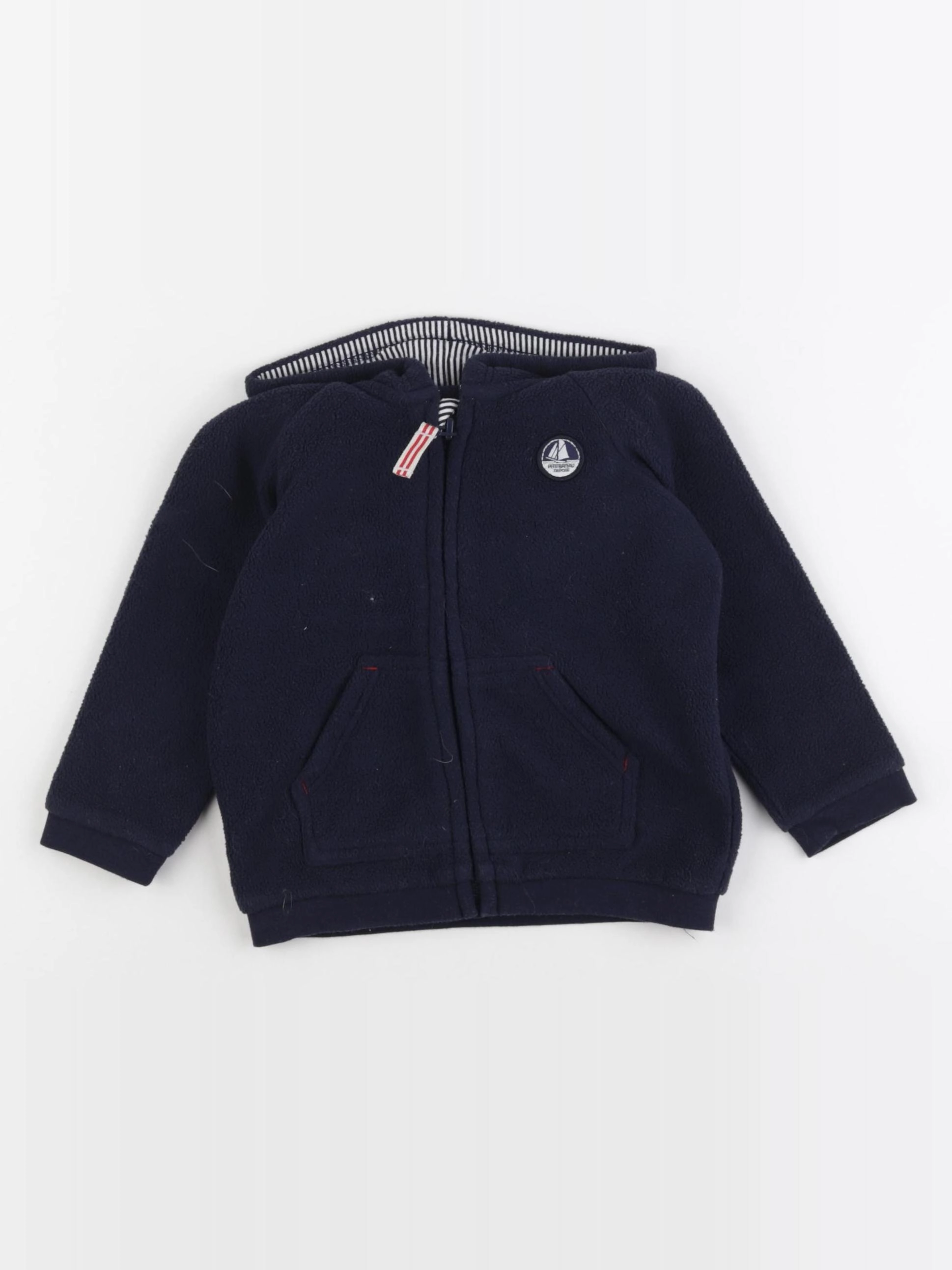 Petit Bateau - polaire bleu - 18 mois