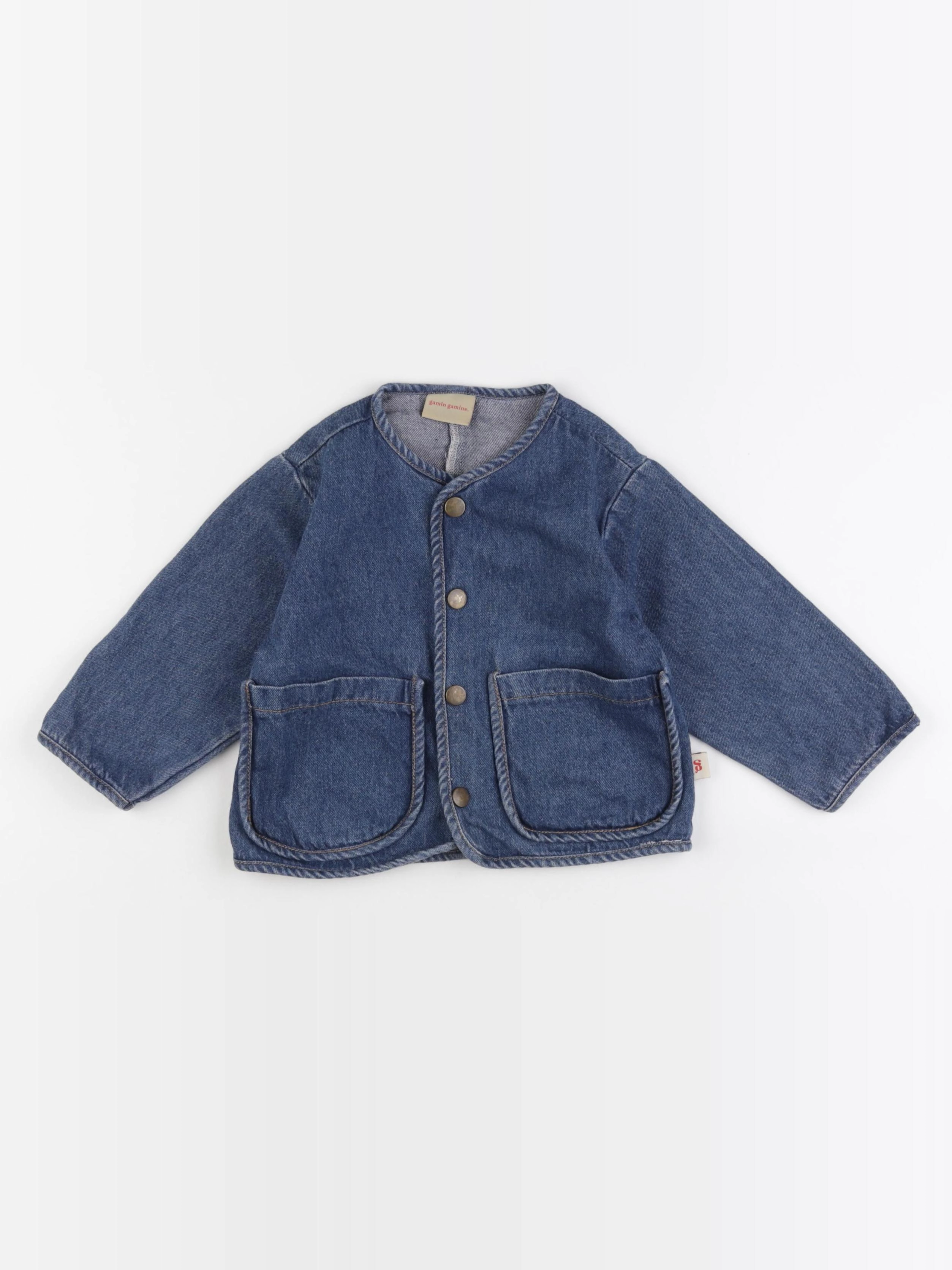 Gamin gamine - veste bleu - 6/12 mois