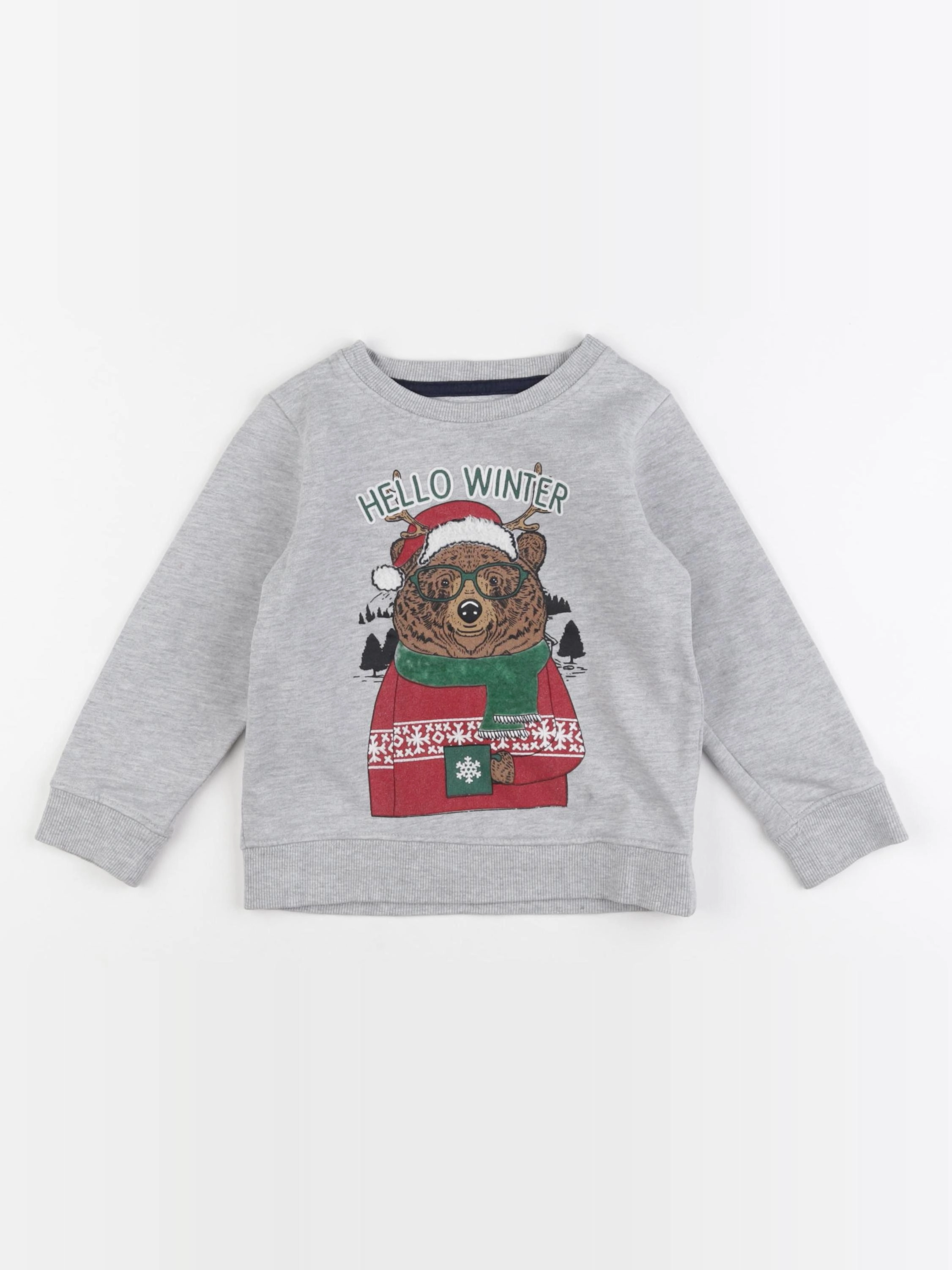 Vertbaudet - sweat gris - 4 ans