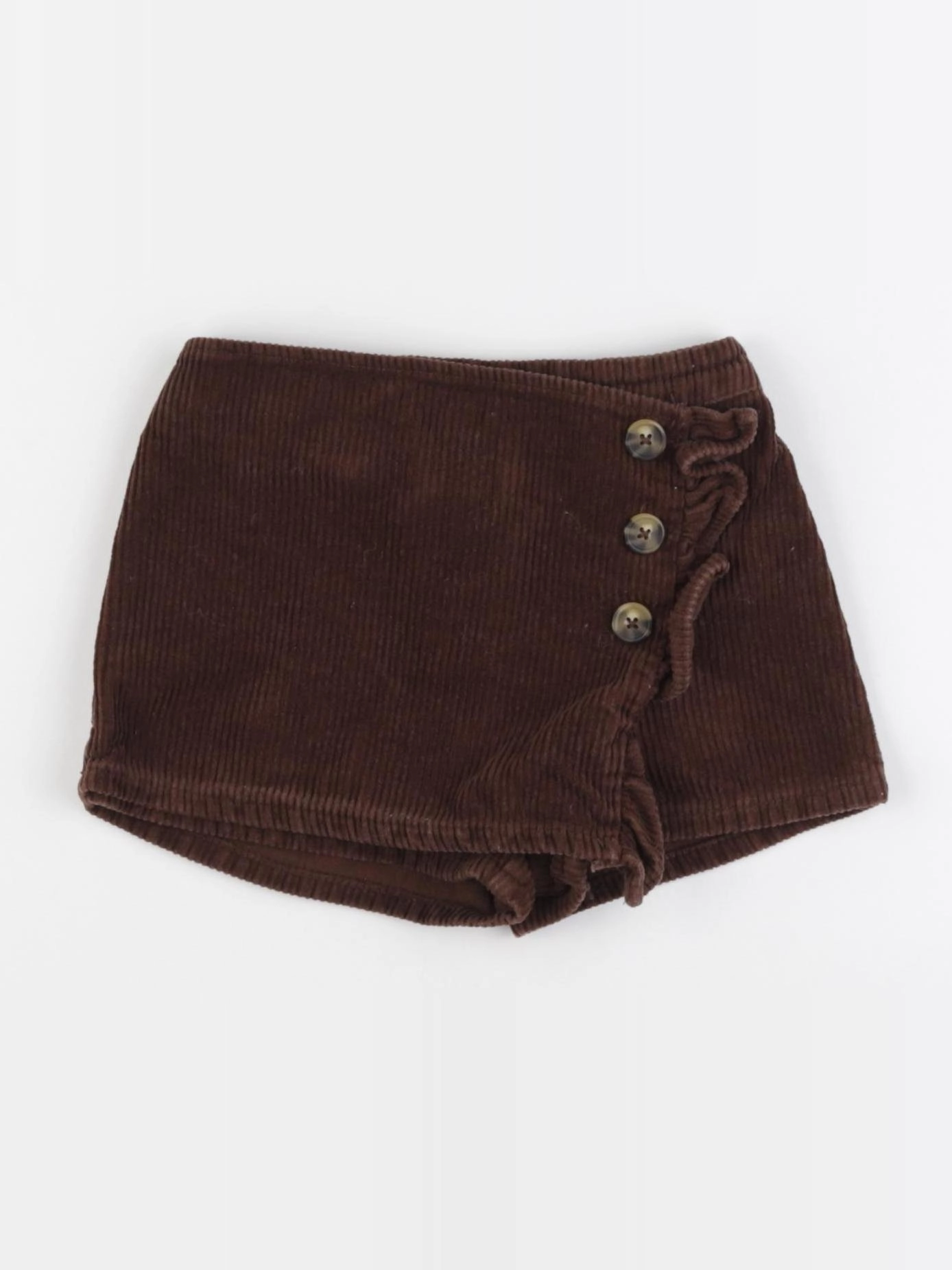 Vertbaudet - jupe short marron - 3 ans