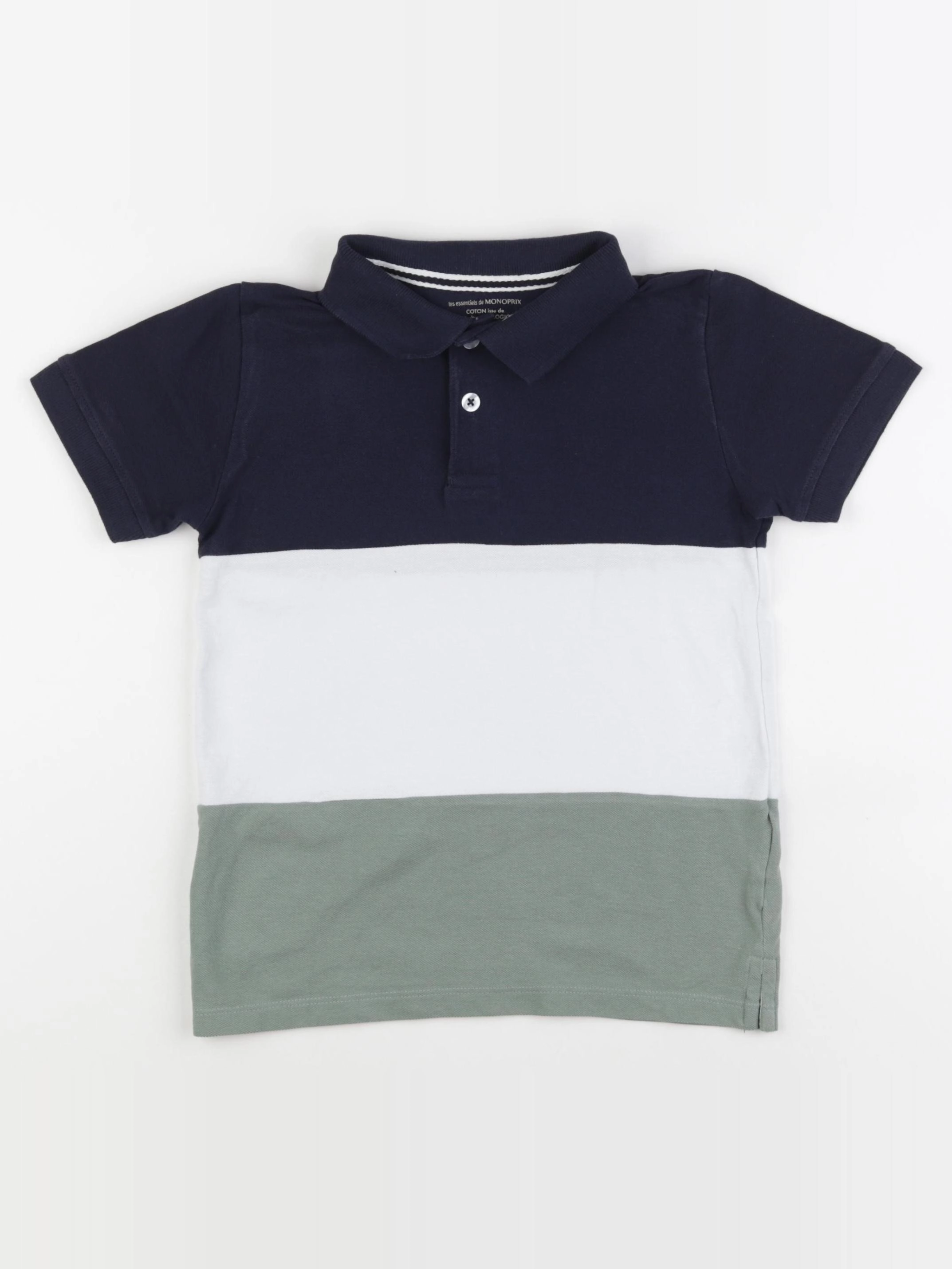 Monoprix - polo bleu - 8 ans