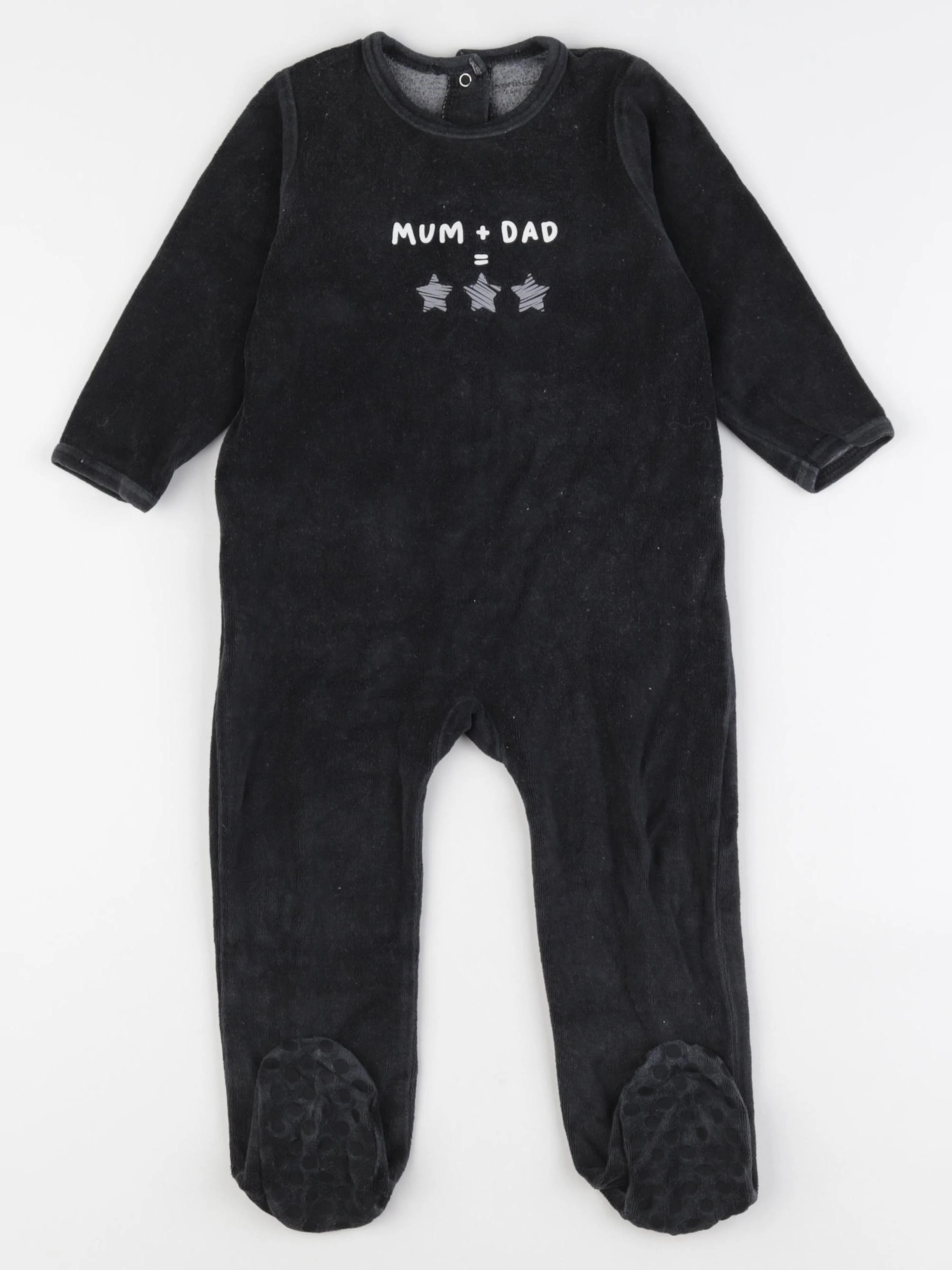Vertbaudet - pyjama velours noir - 2 ans