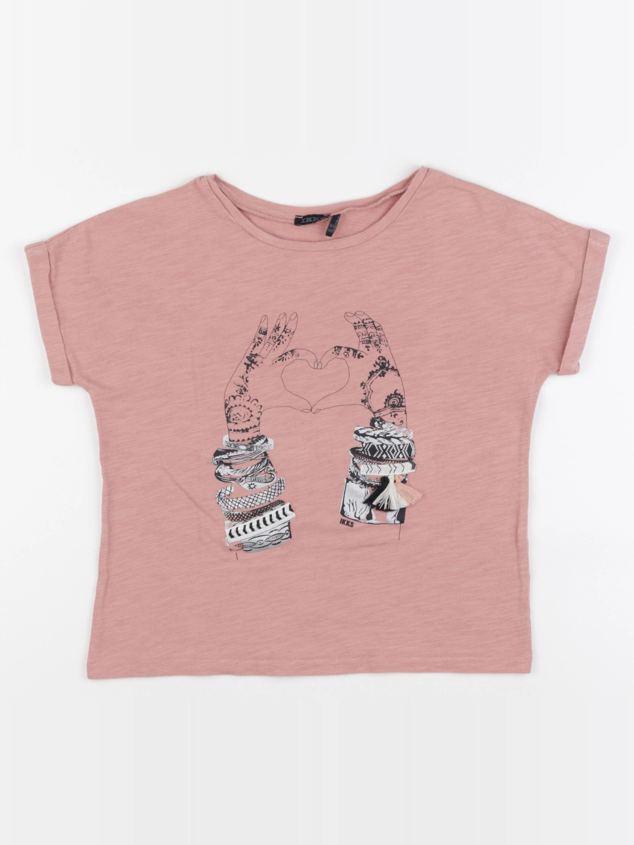 IKKS - tee-shirt rose - 10 ans