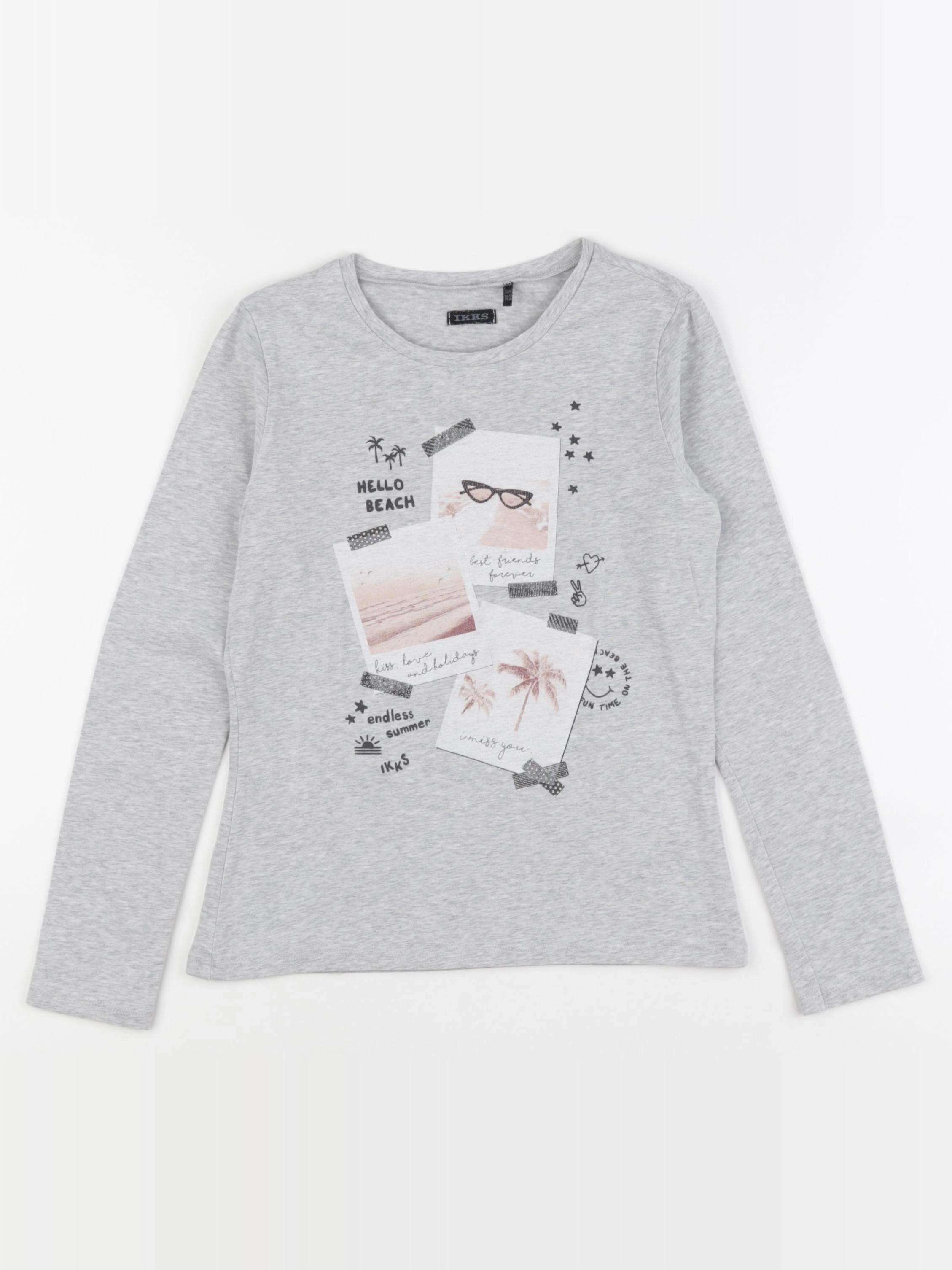 IKKS - tee-shirt gris - 10 ans