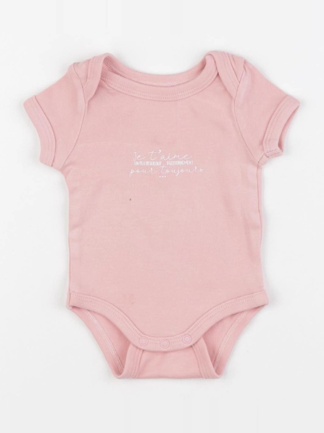 Vertbaudet - body rose - 1 mois