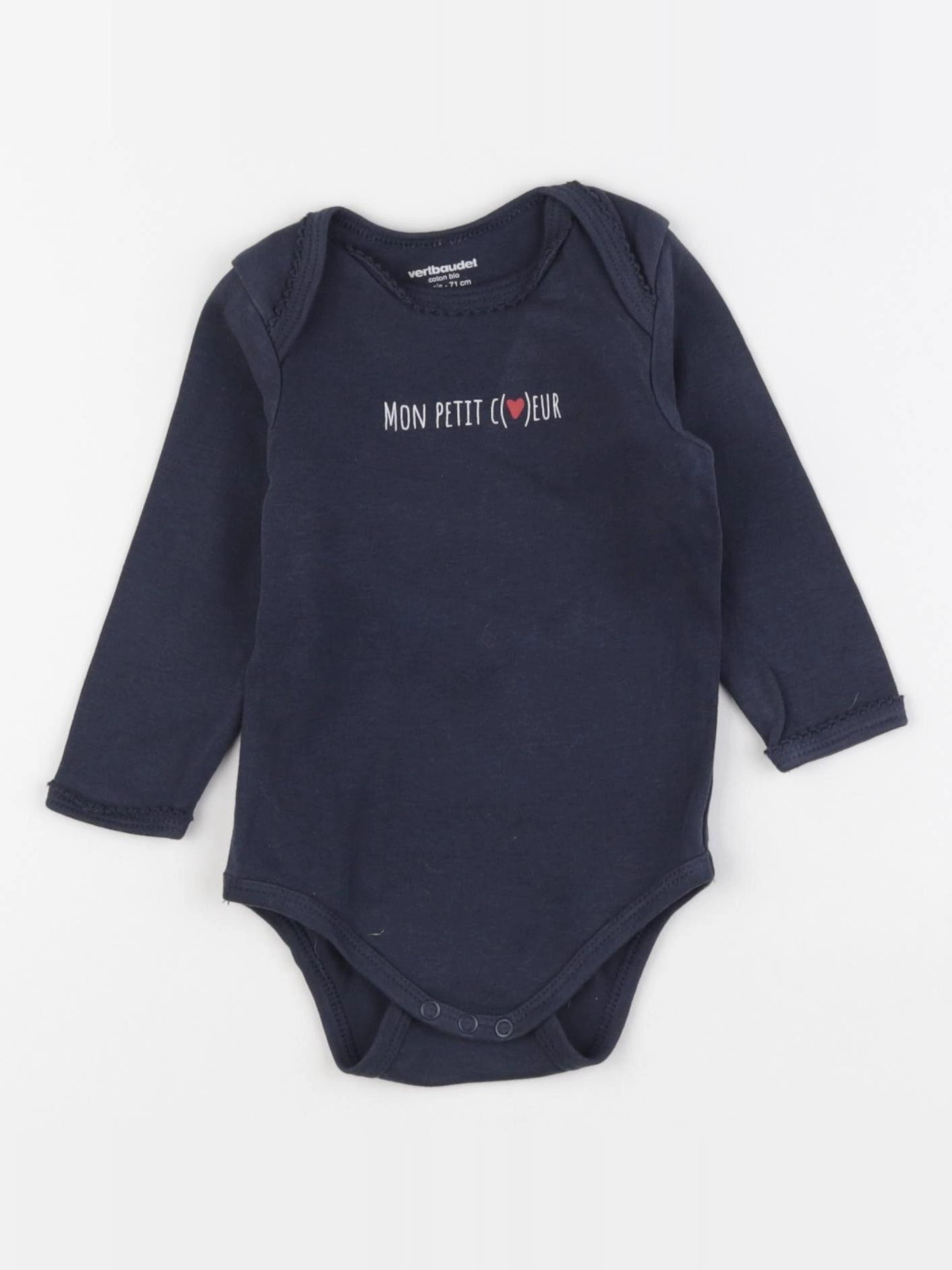 Vertbaudet - body bleu - 9 mois