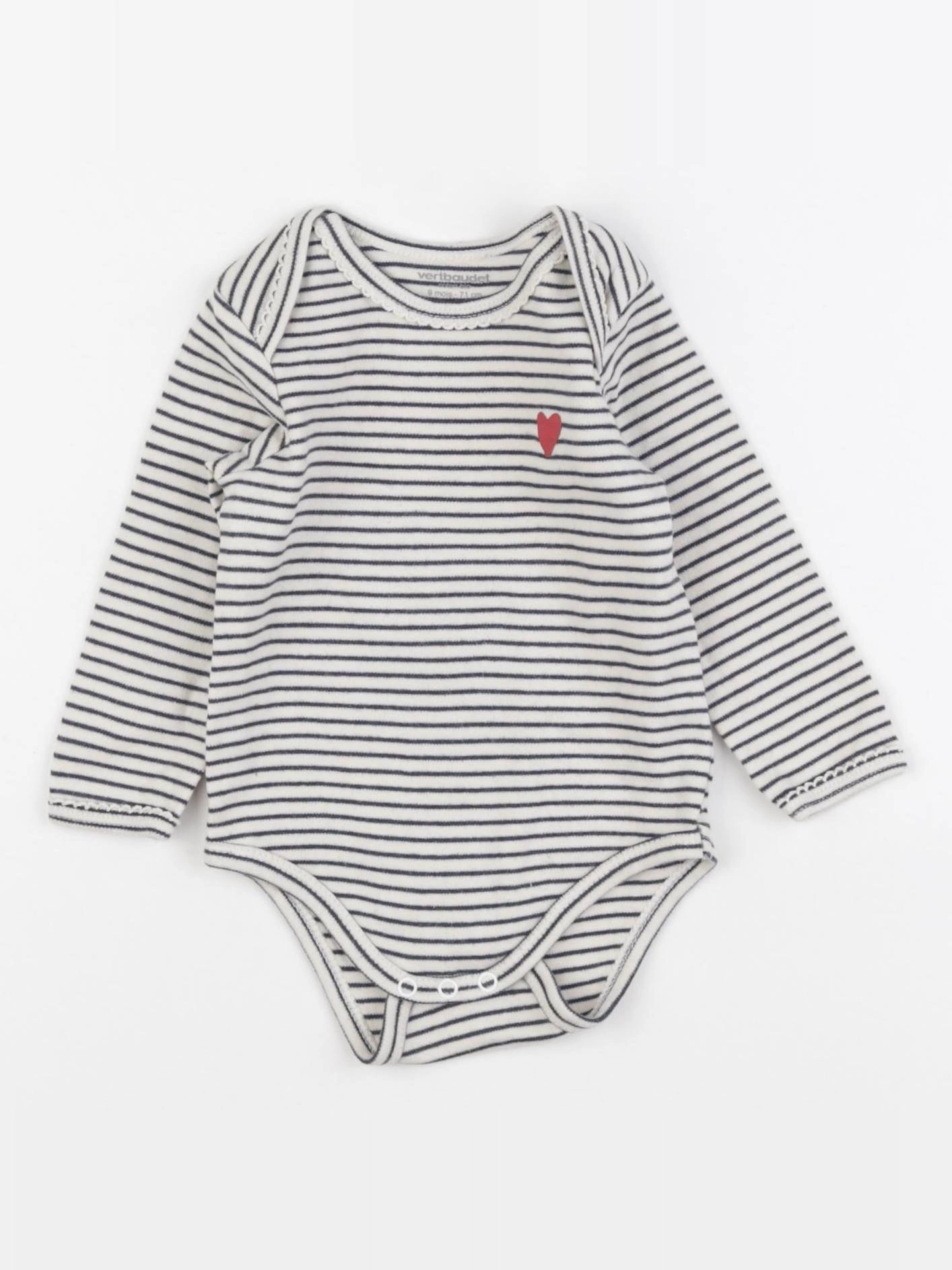 Vertbaudet - body beige, bleu - 9 mois