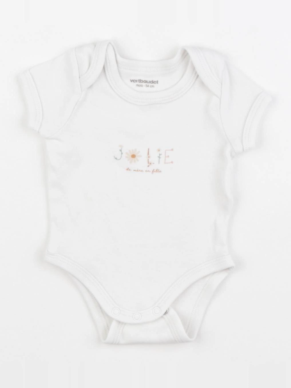 Vertbaudet - body blanc - 1 mois