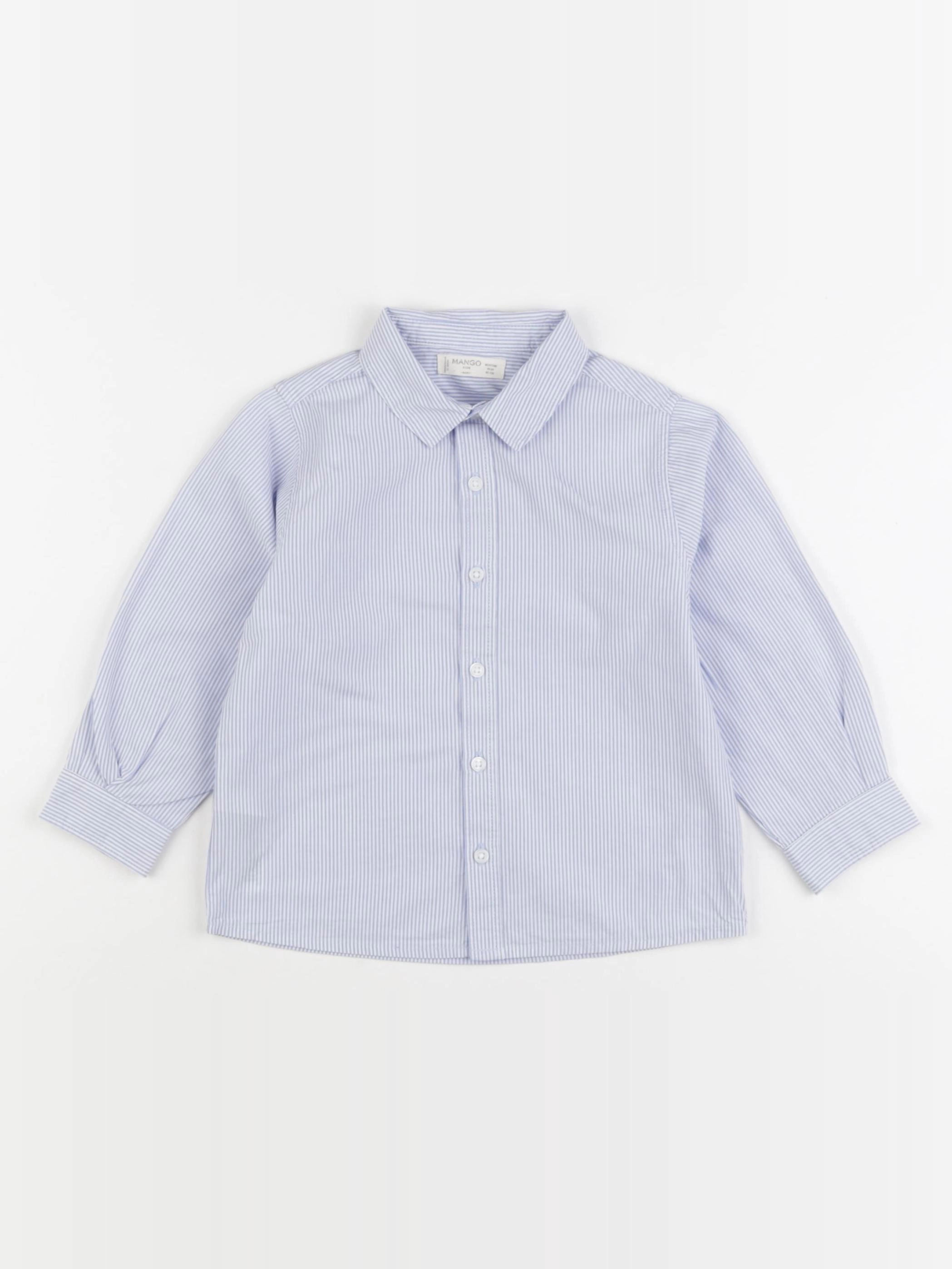 Mango - chemise blanc, bleu - 18/24 mois