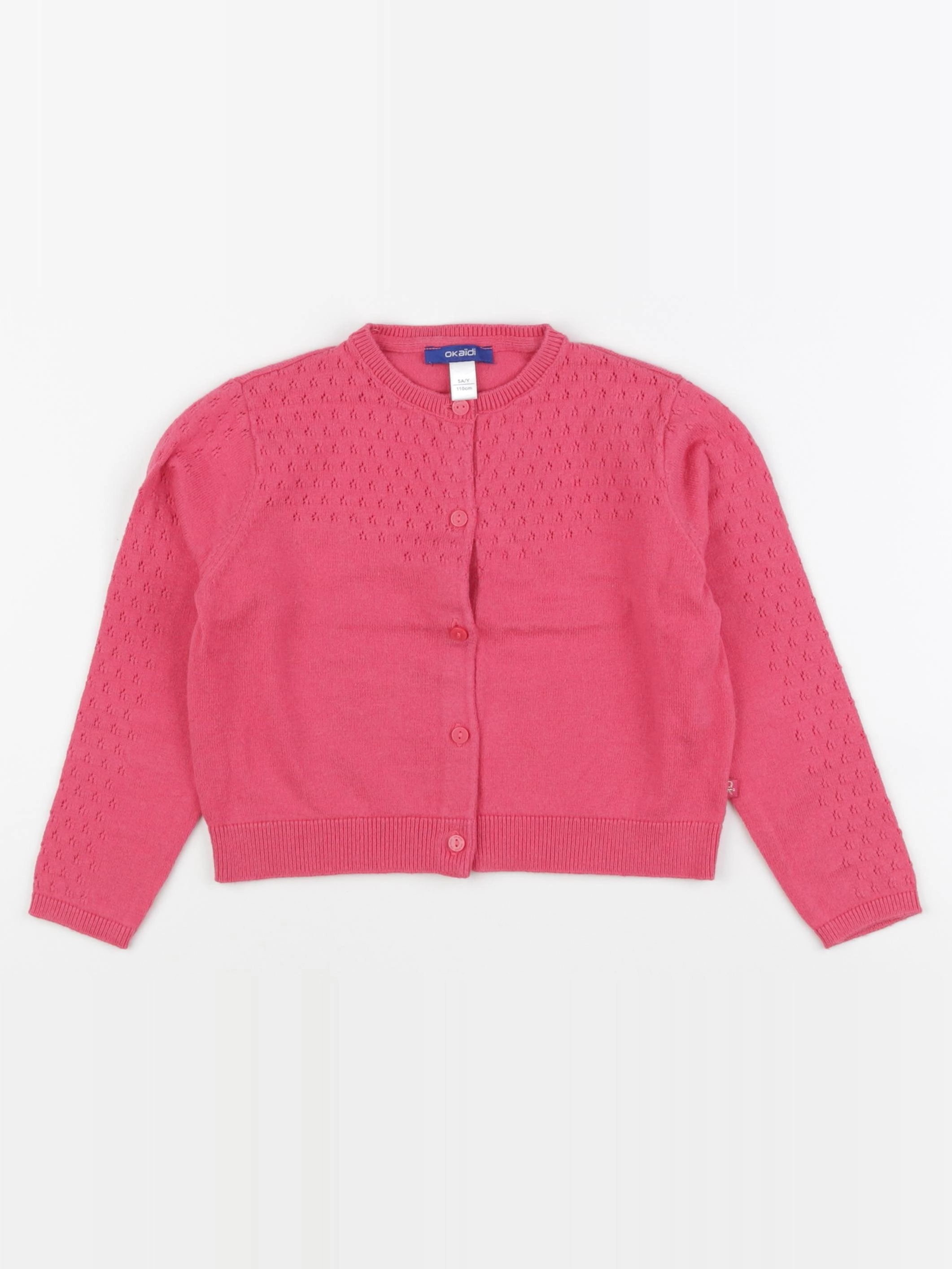 Okaidi - gilet rose - 5 ans