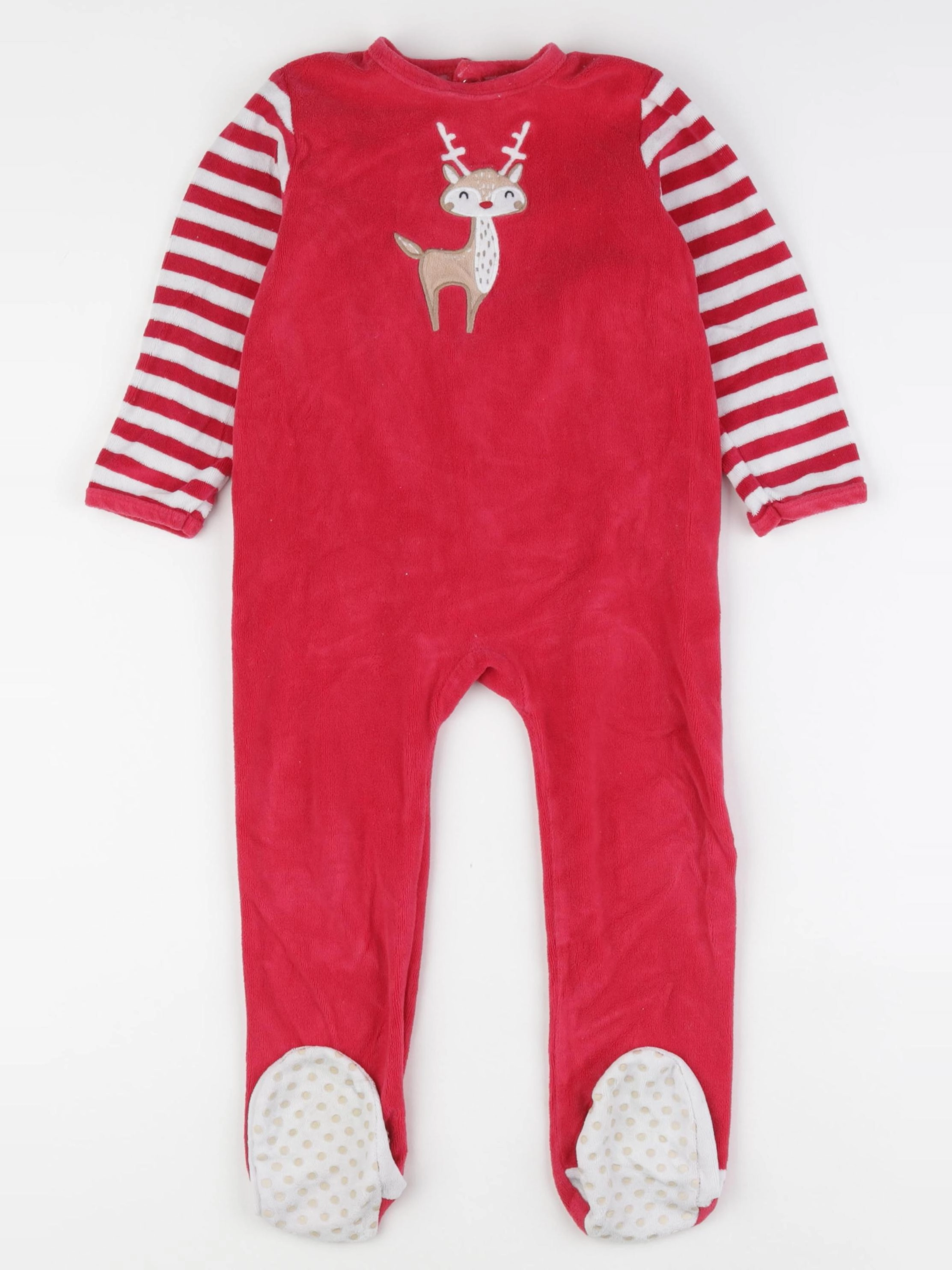 Vertbaudet - pyjama velours rouge - 3 ans