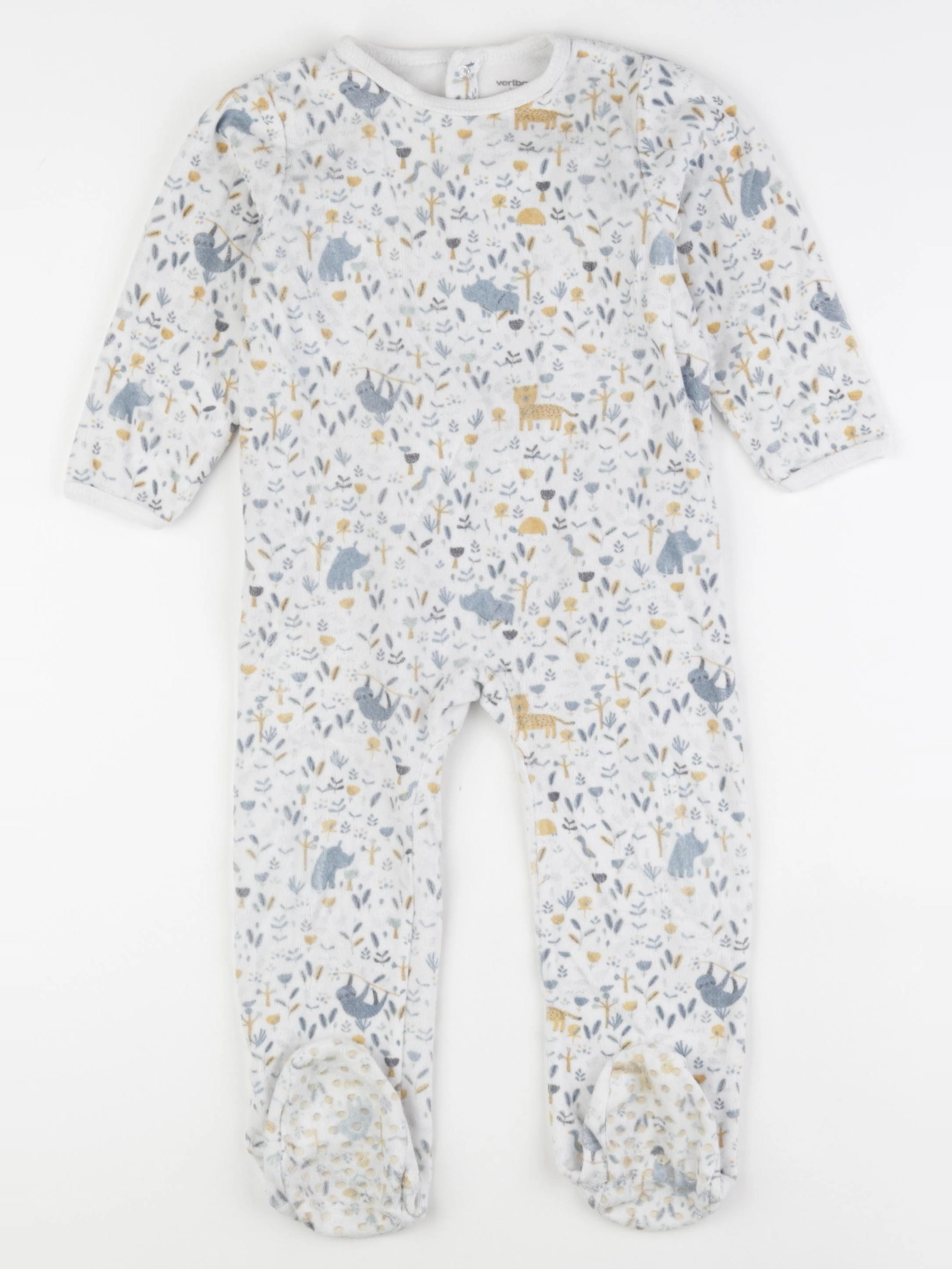Vertbaudet - pyjama velours multicolore - 3 ans