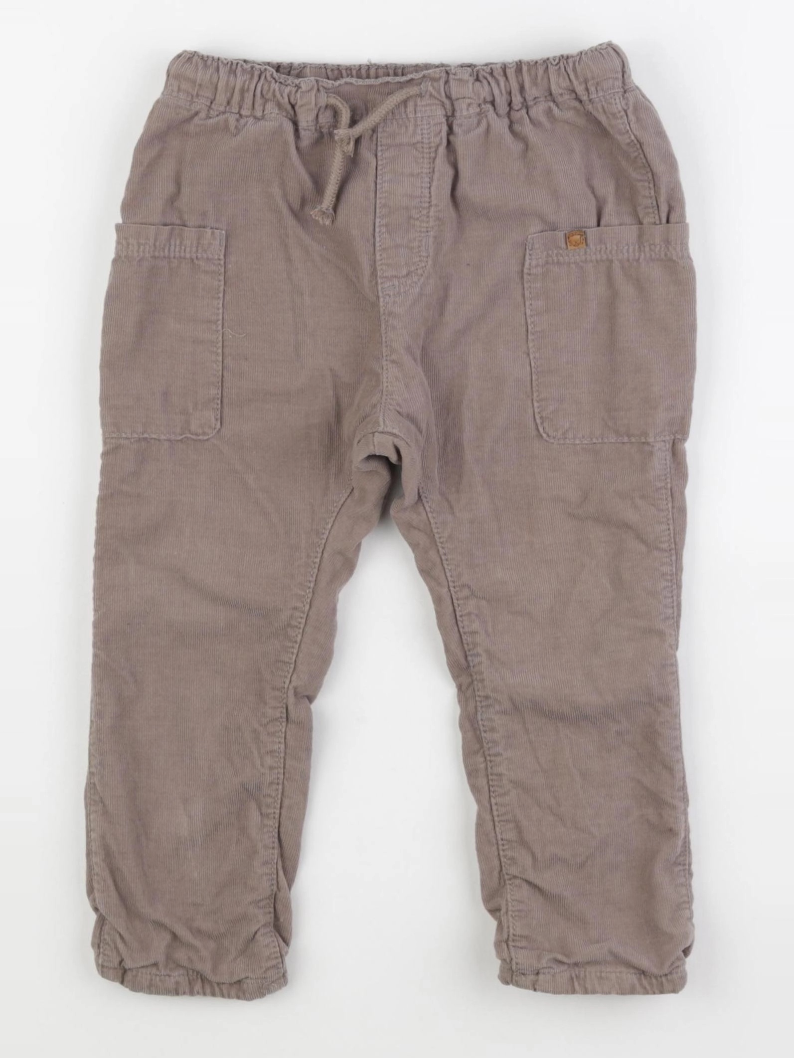 H&M - pantalon doublé marron - 2/3 ans