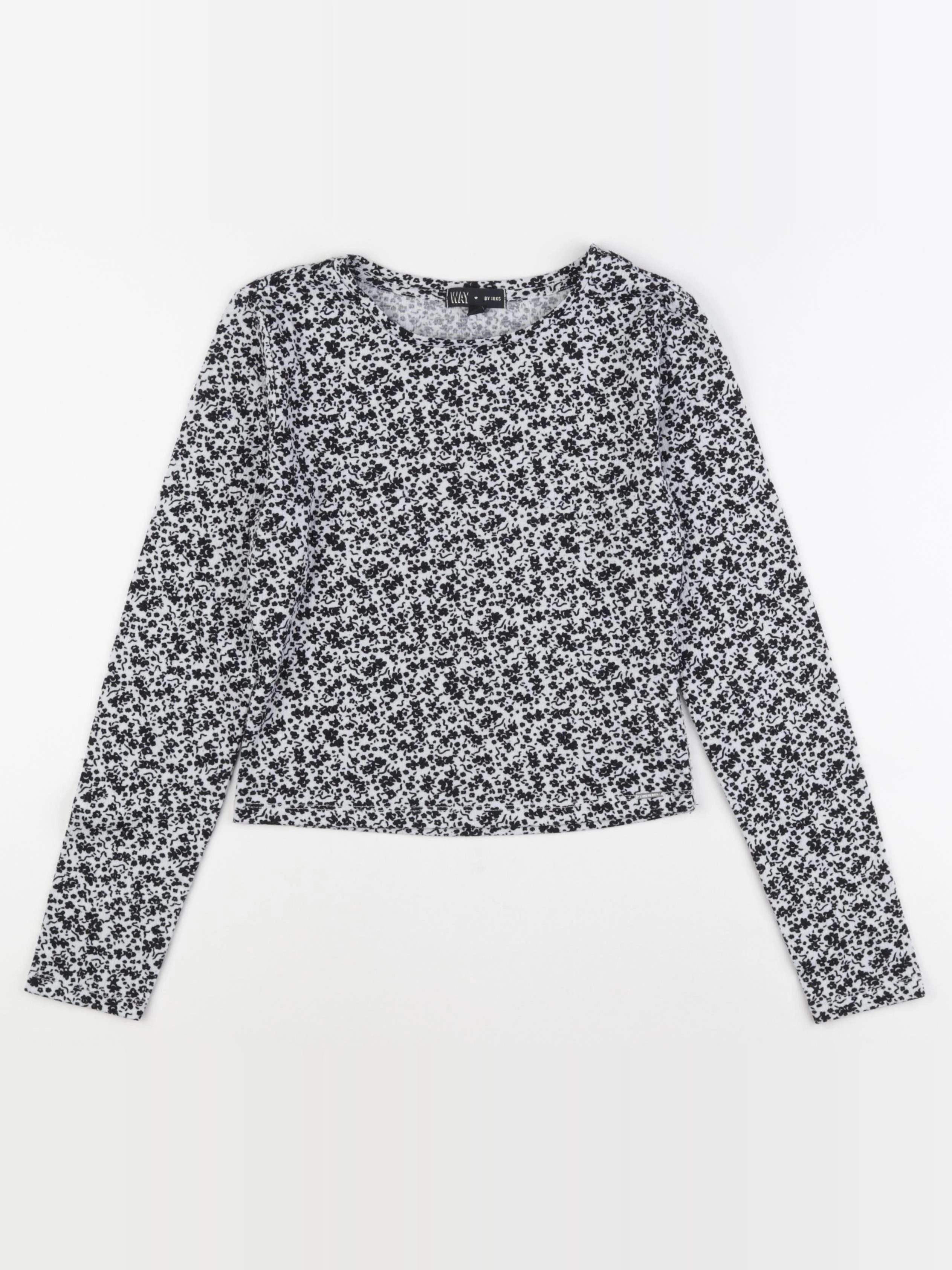 IKKS - tee-shirt blanc, noir - 12 ans