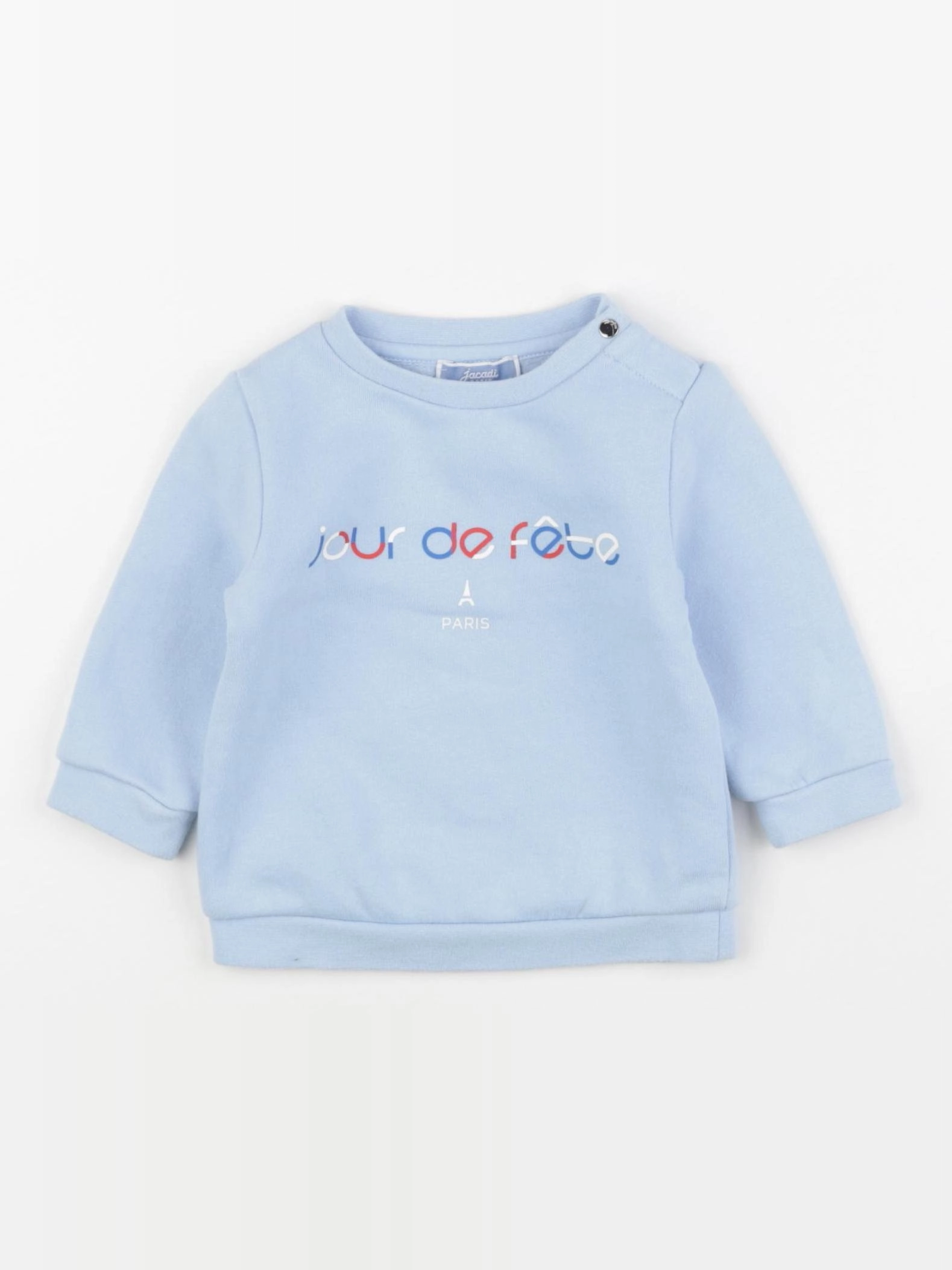 Jacadi - sweat bleu - 6 mois