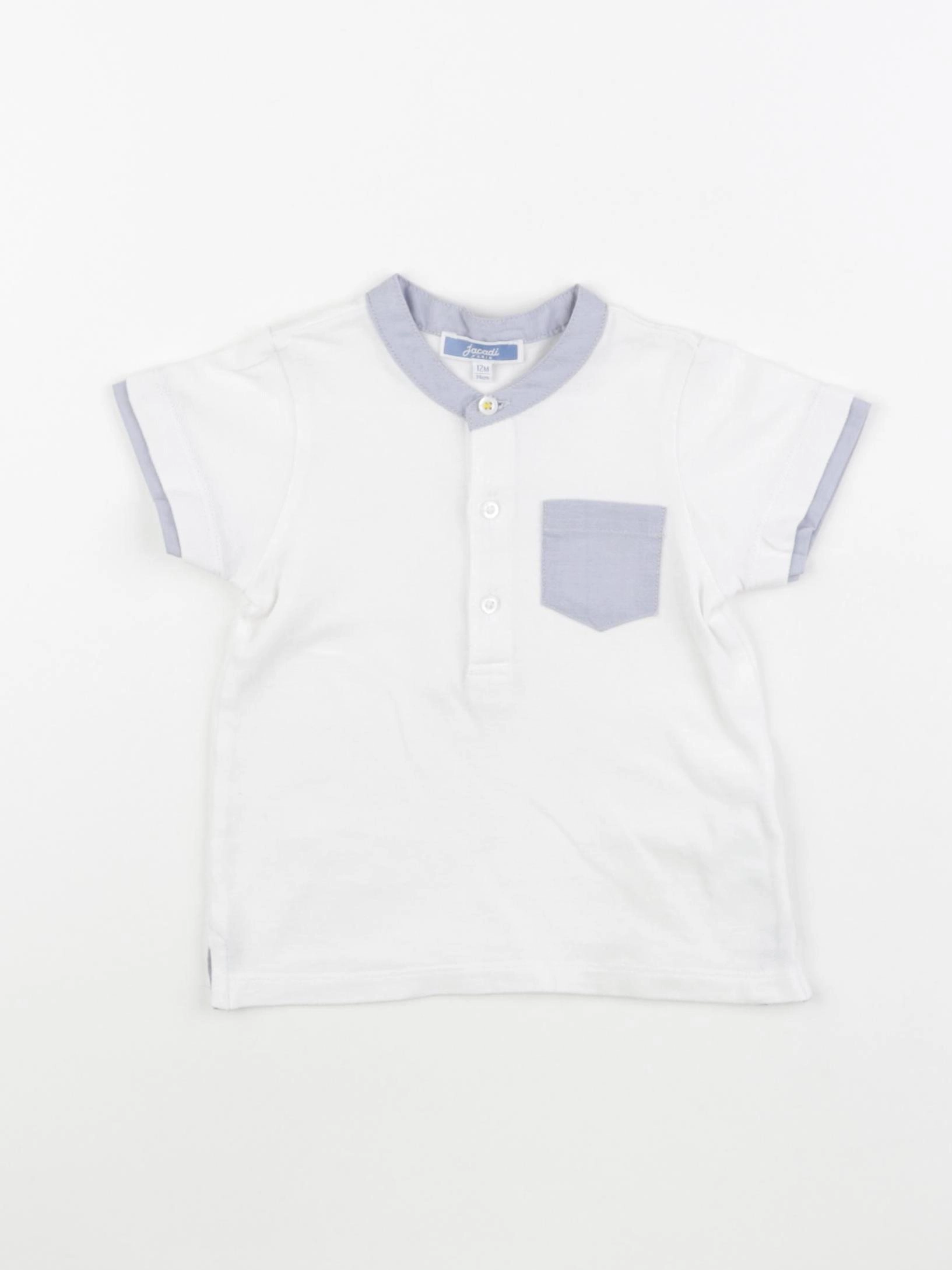 Jacadi - polo bleu, blanc - 12 mois