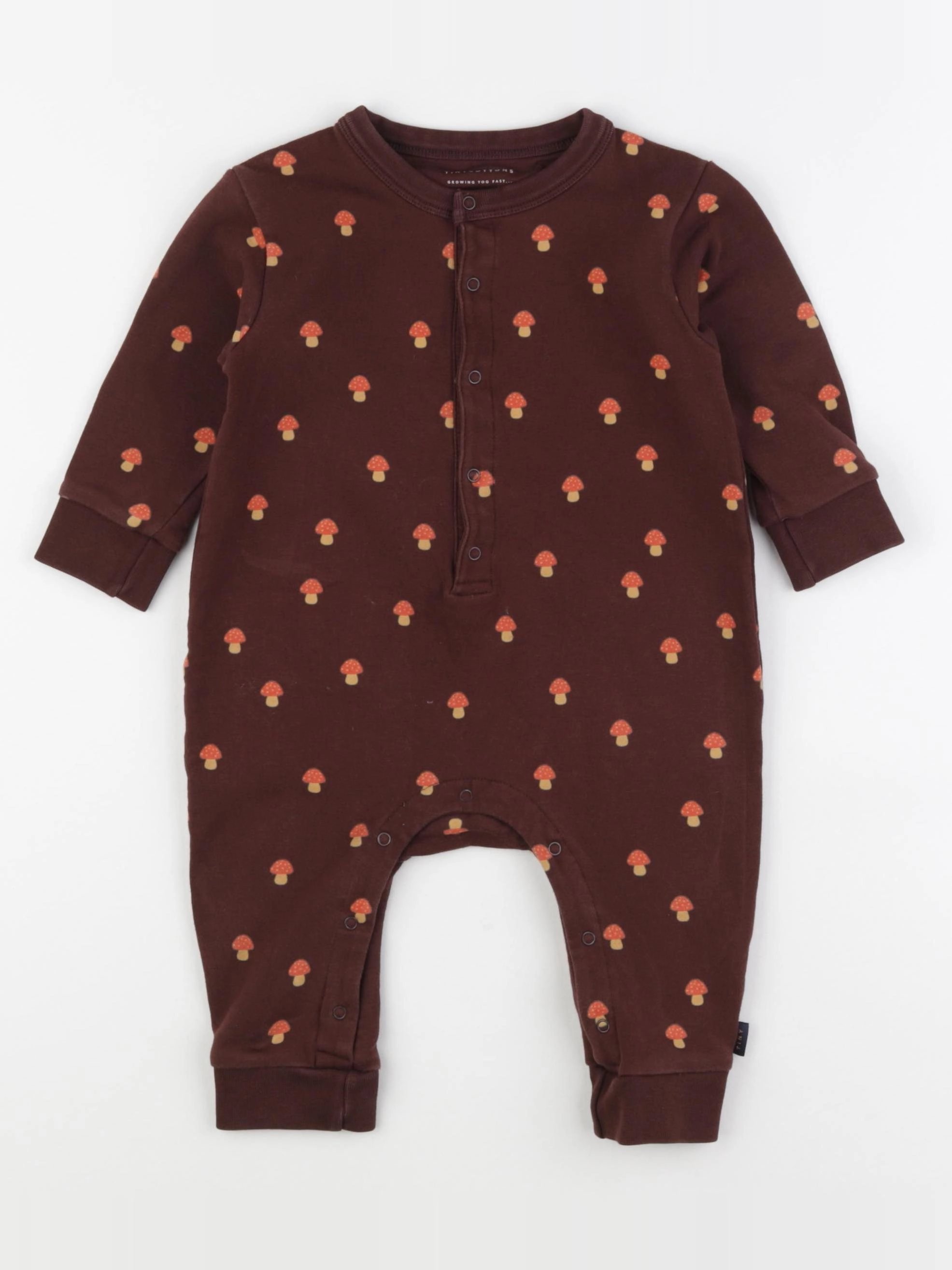 Tiny Cottons - pyjama coton marron - 12 mois