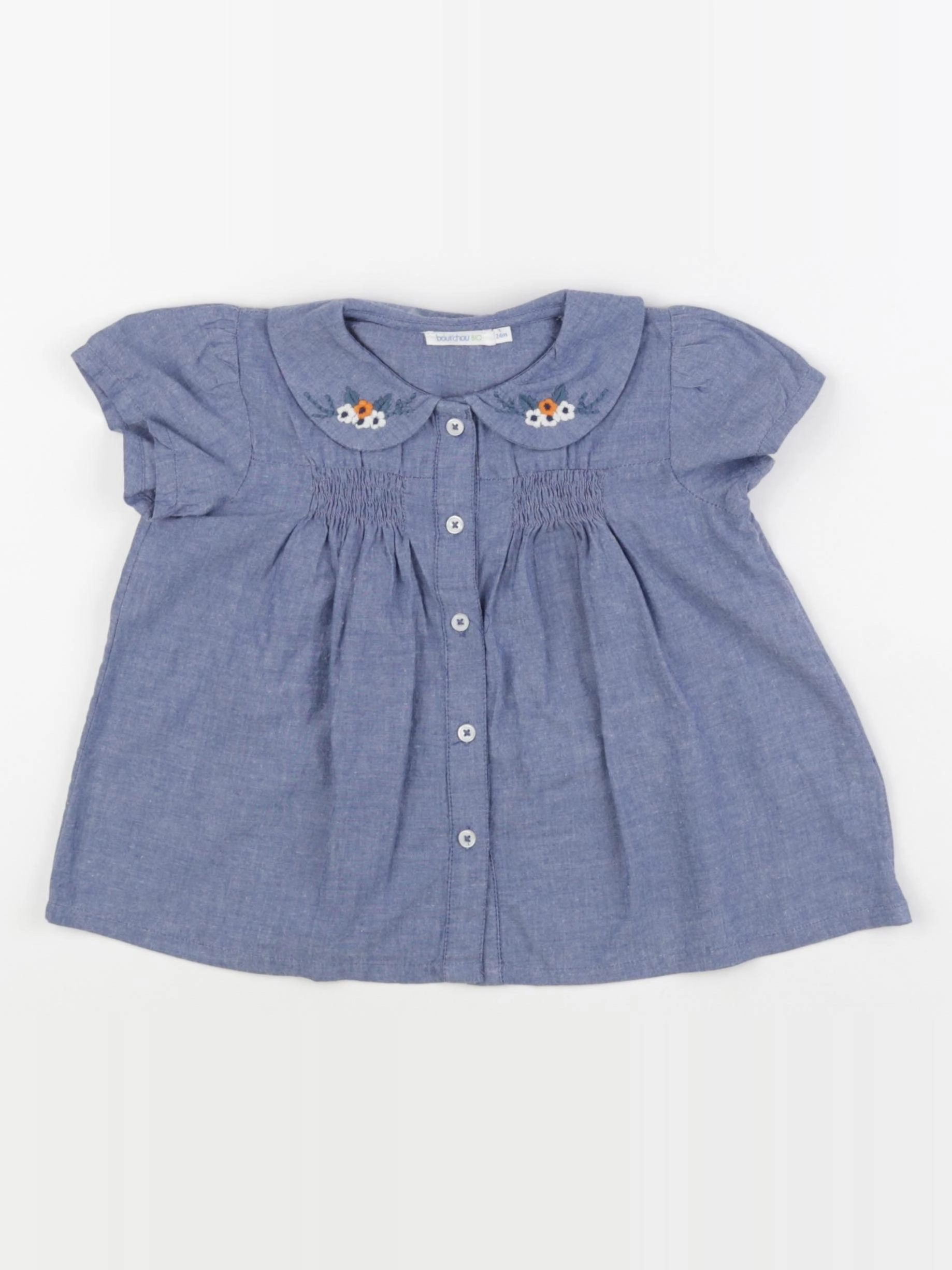 Boutchou - blouse bleu - 24 mois
