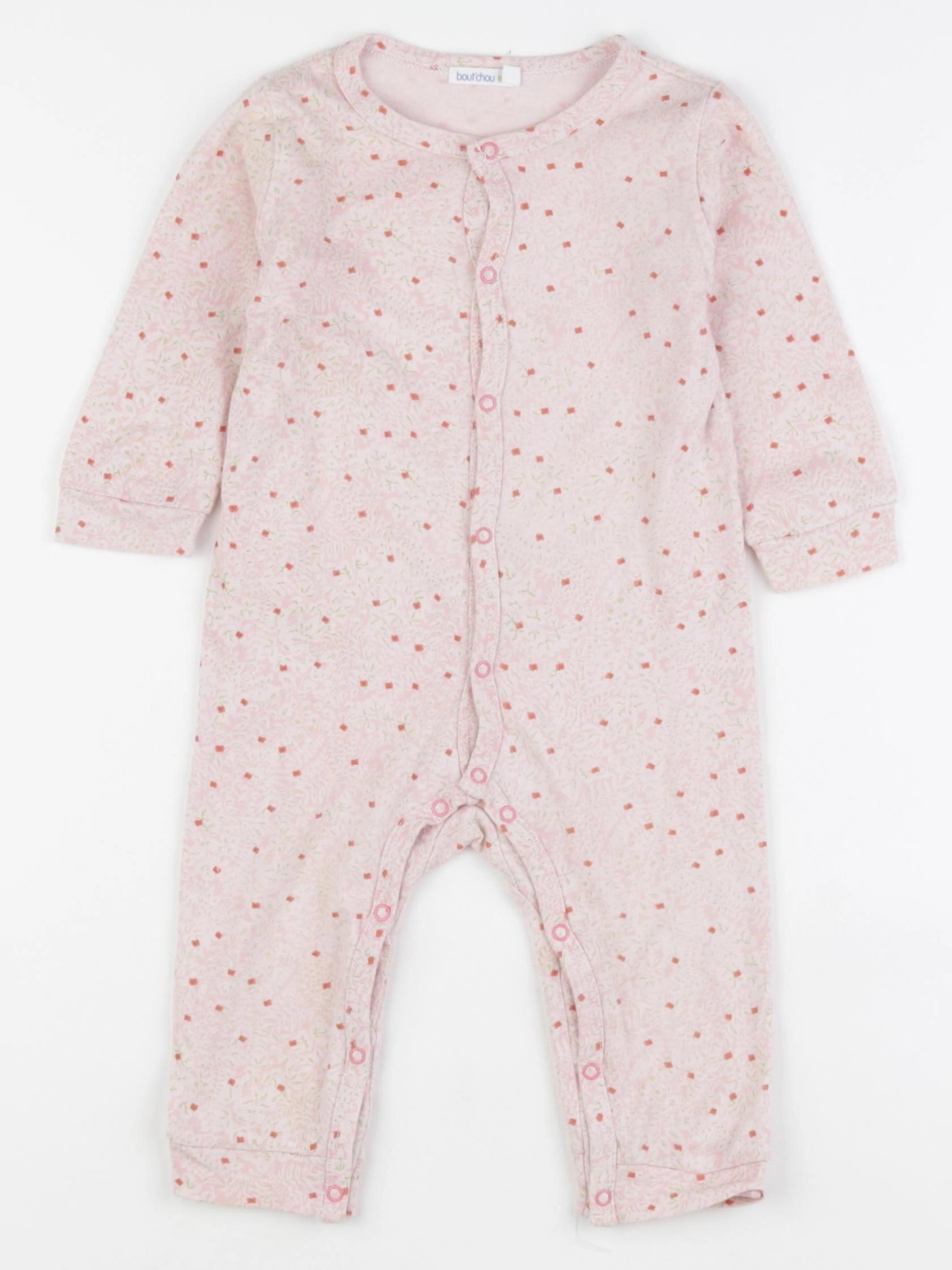 Boutchou - pyjama coton rose - 9 mois