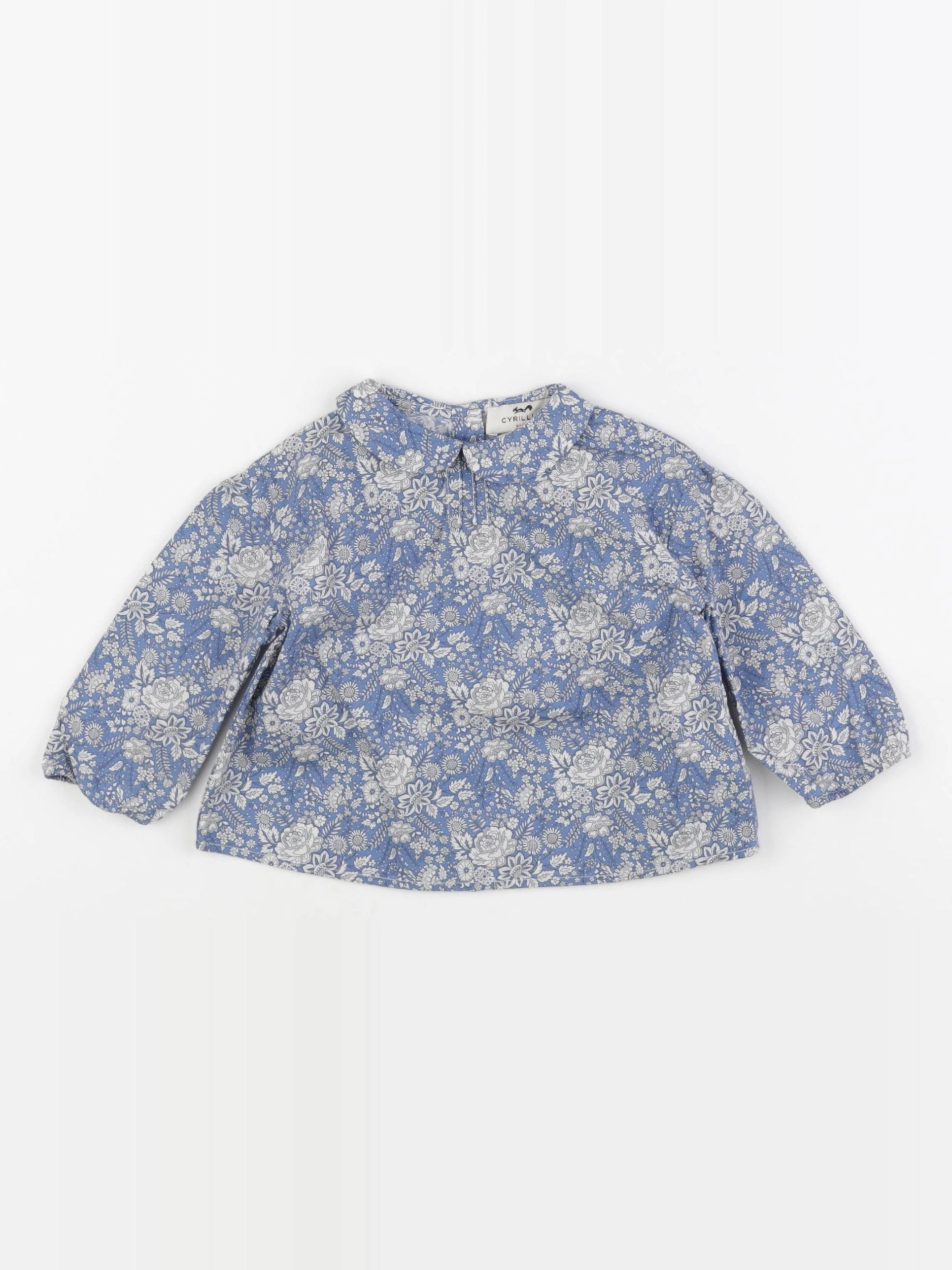 Cyrillus - blouse bleu - 6 mois