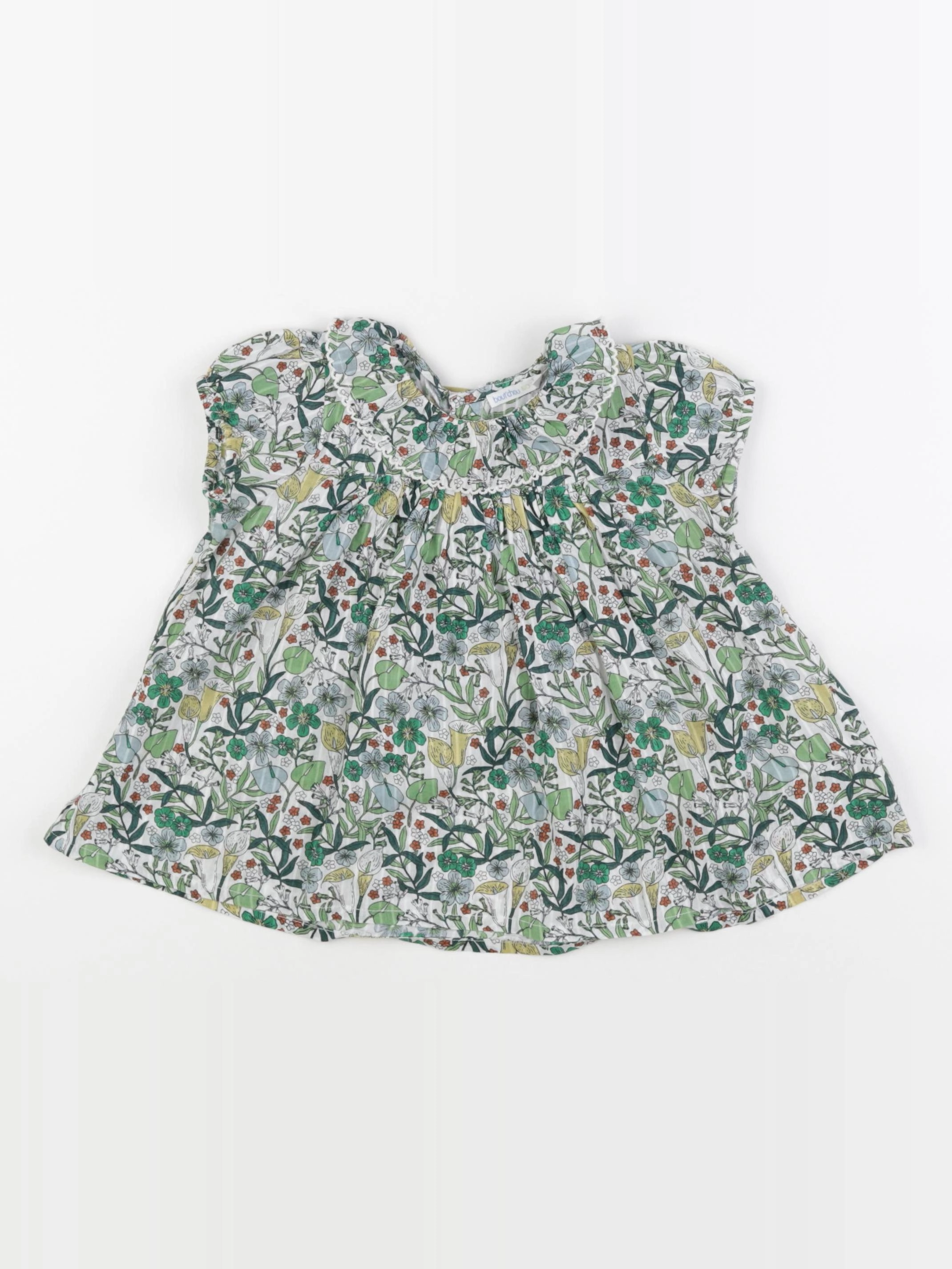 Boutchou - blouse vert - 24 mois