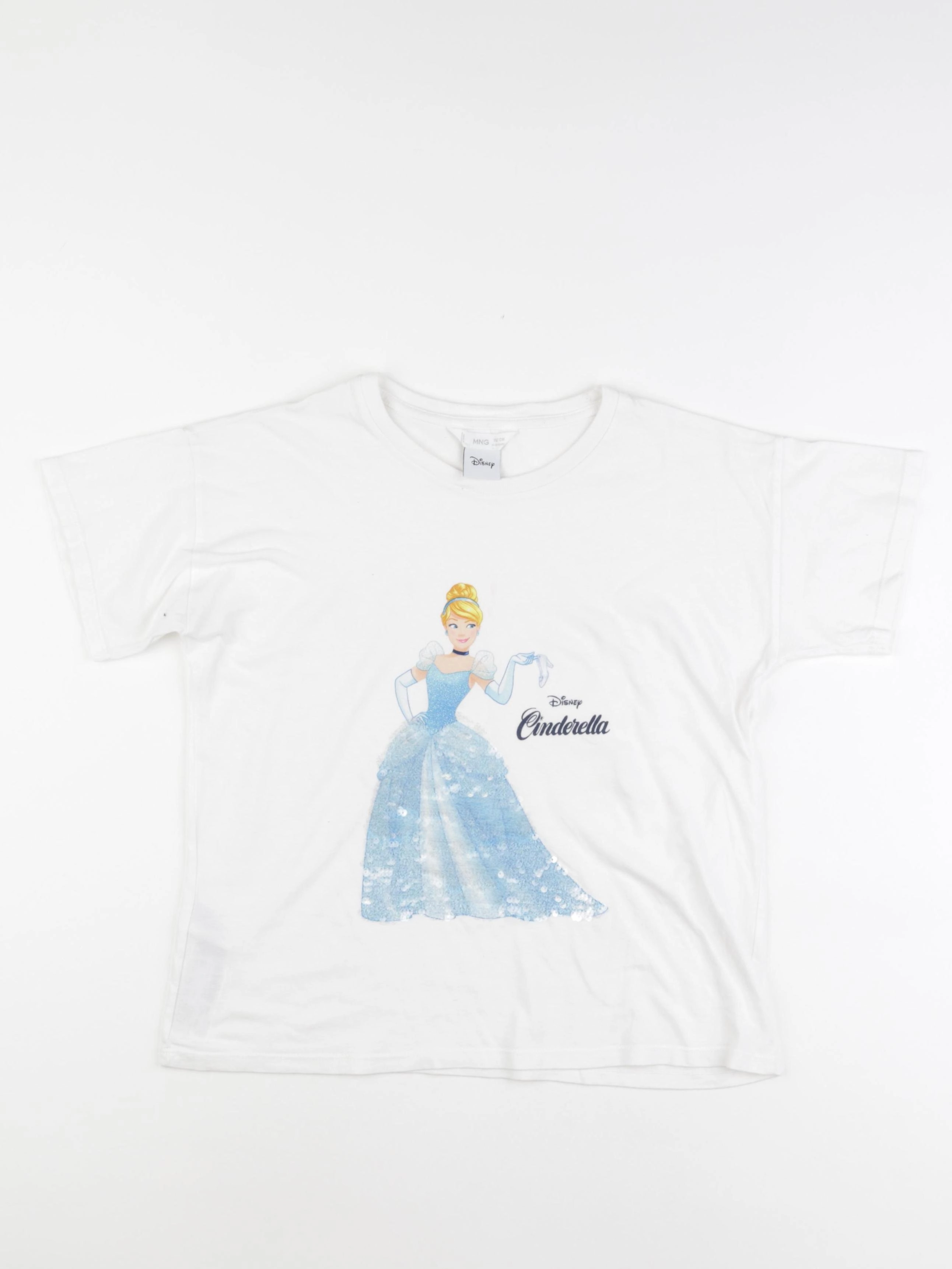 Mango - tee-shirt blanc, bleu - 11/12 ans