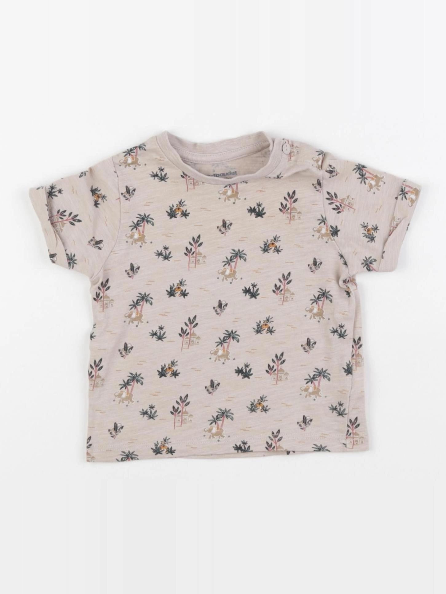 Vertbaudet - tee-shirt marron - 6 mois