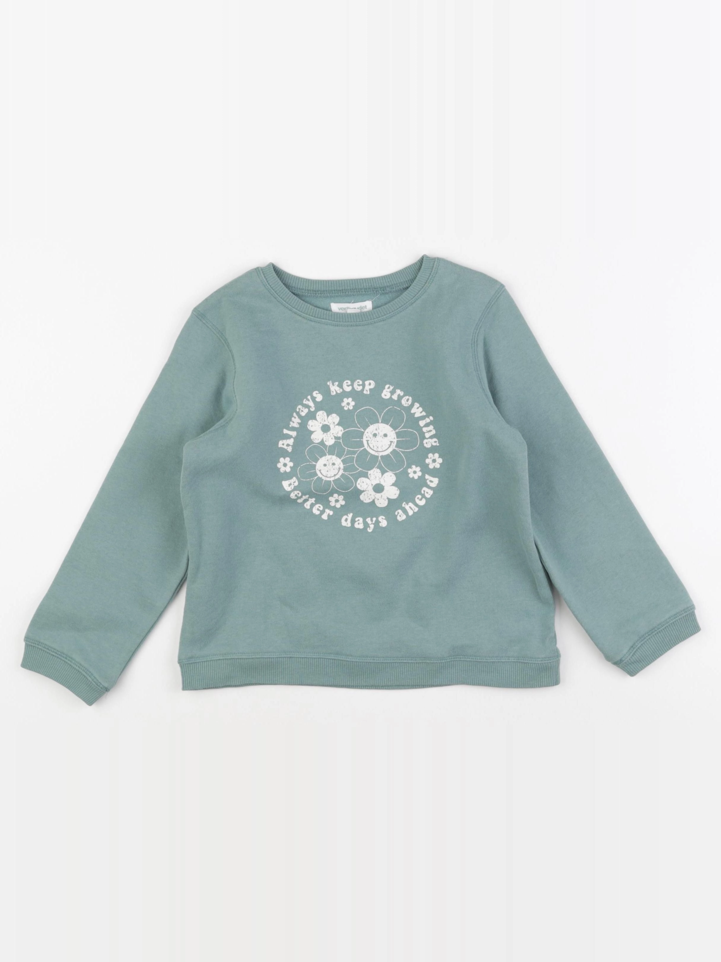 Vertbaudet - sweat vert - 6 ans