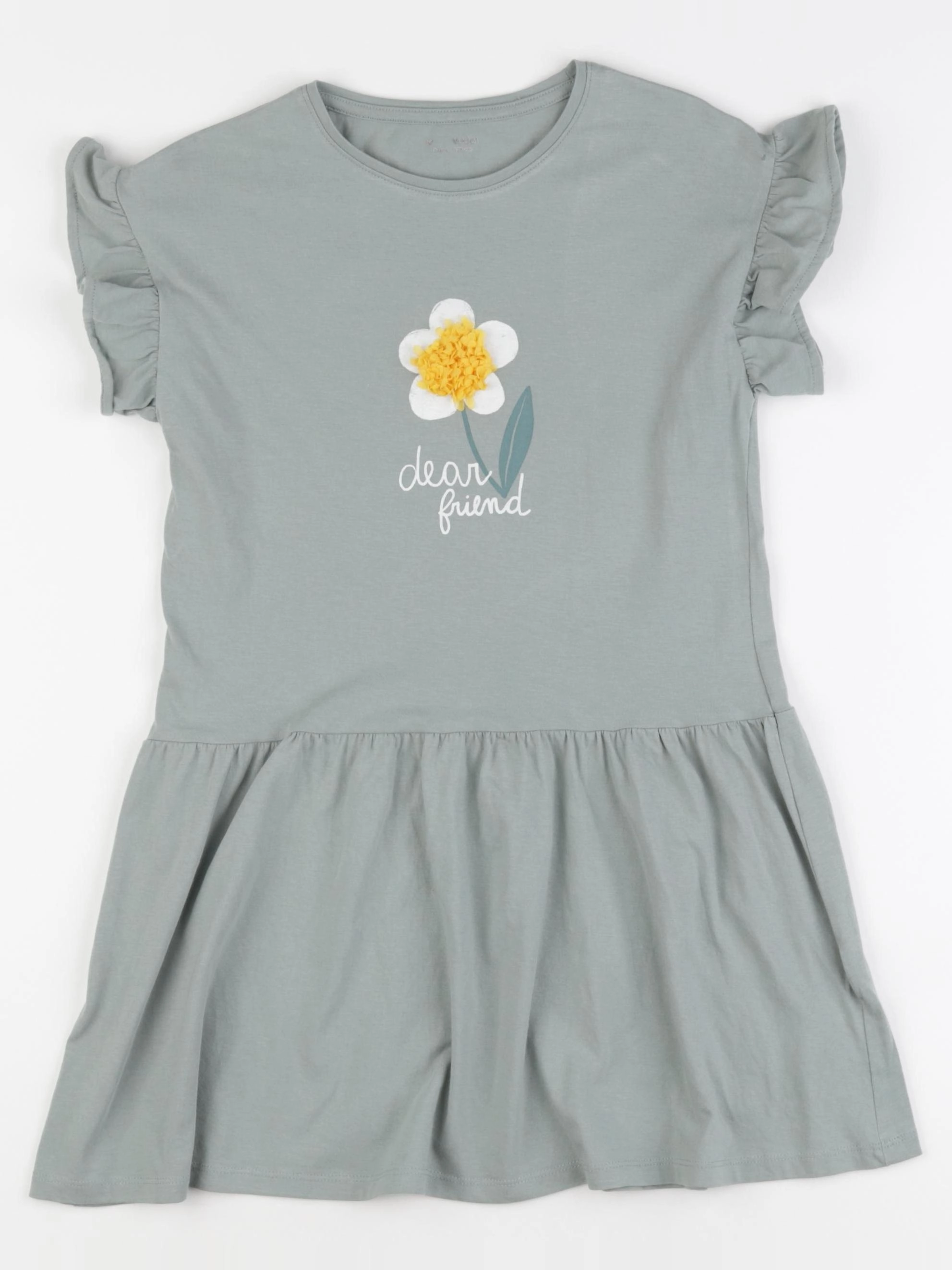 Vertbaudet - robe vert - 8 ans