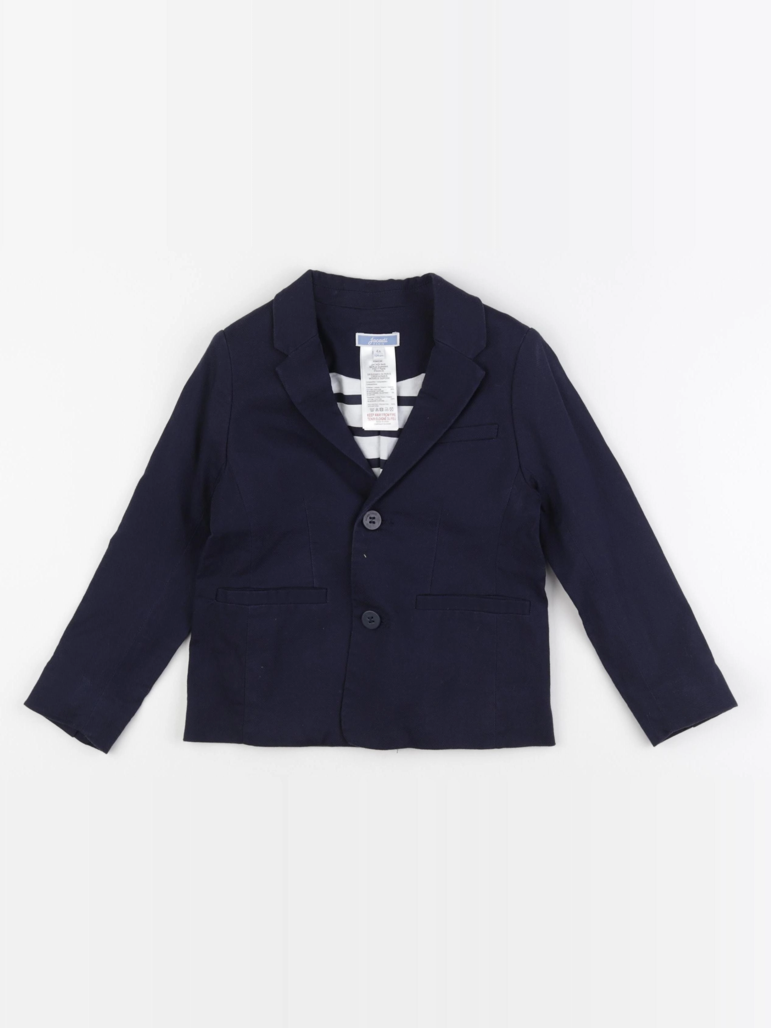 Jacadi - veste doublé bleu - 4 ans