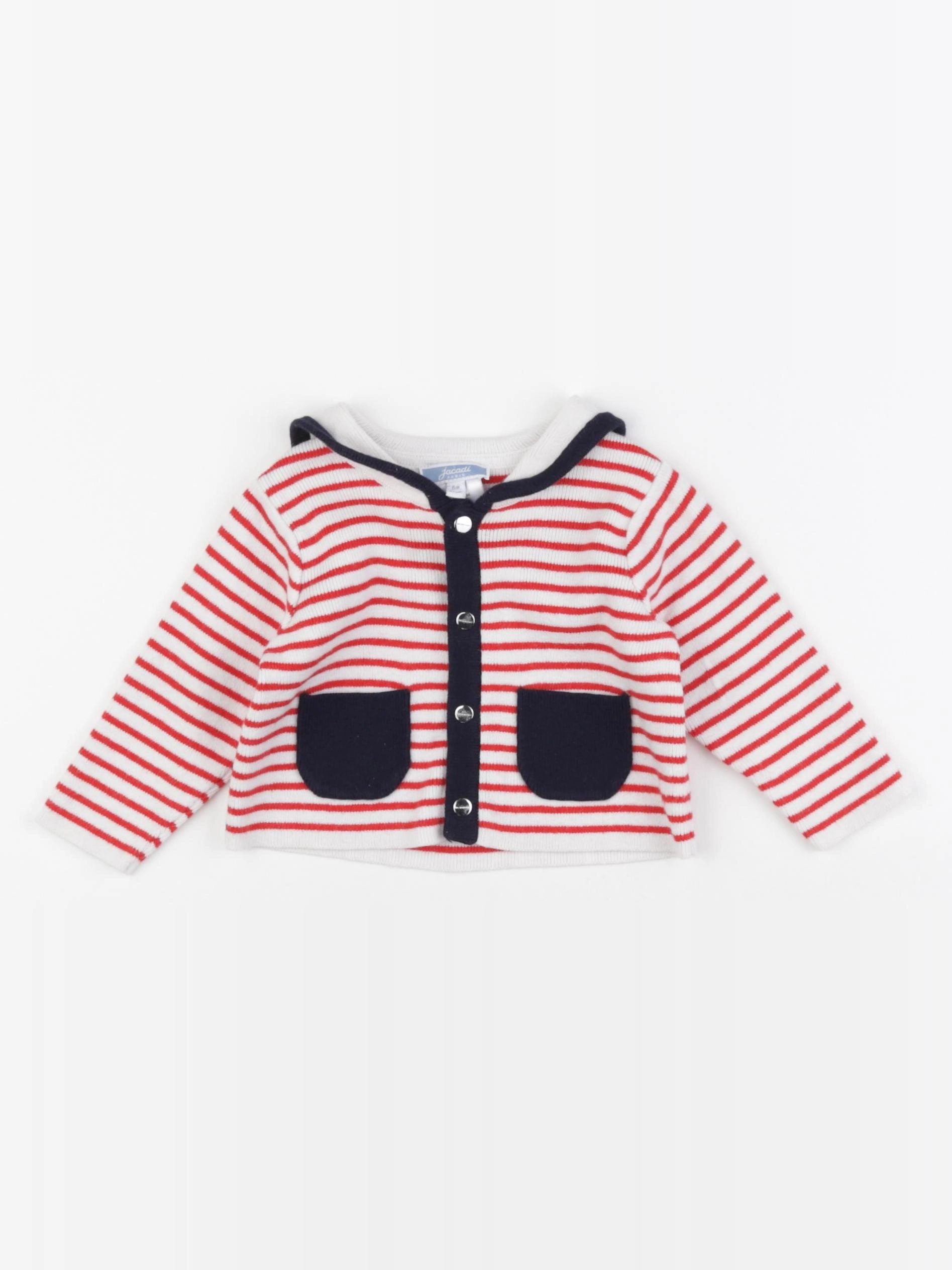 Jacadi - gilet rouge - 6 mois